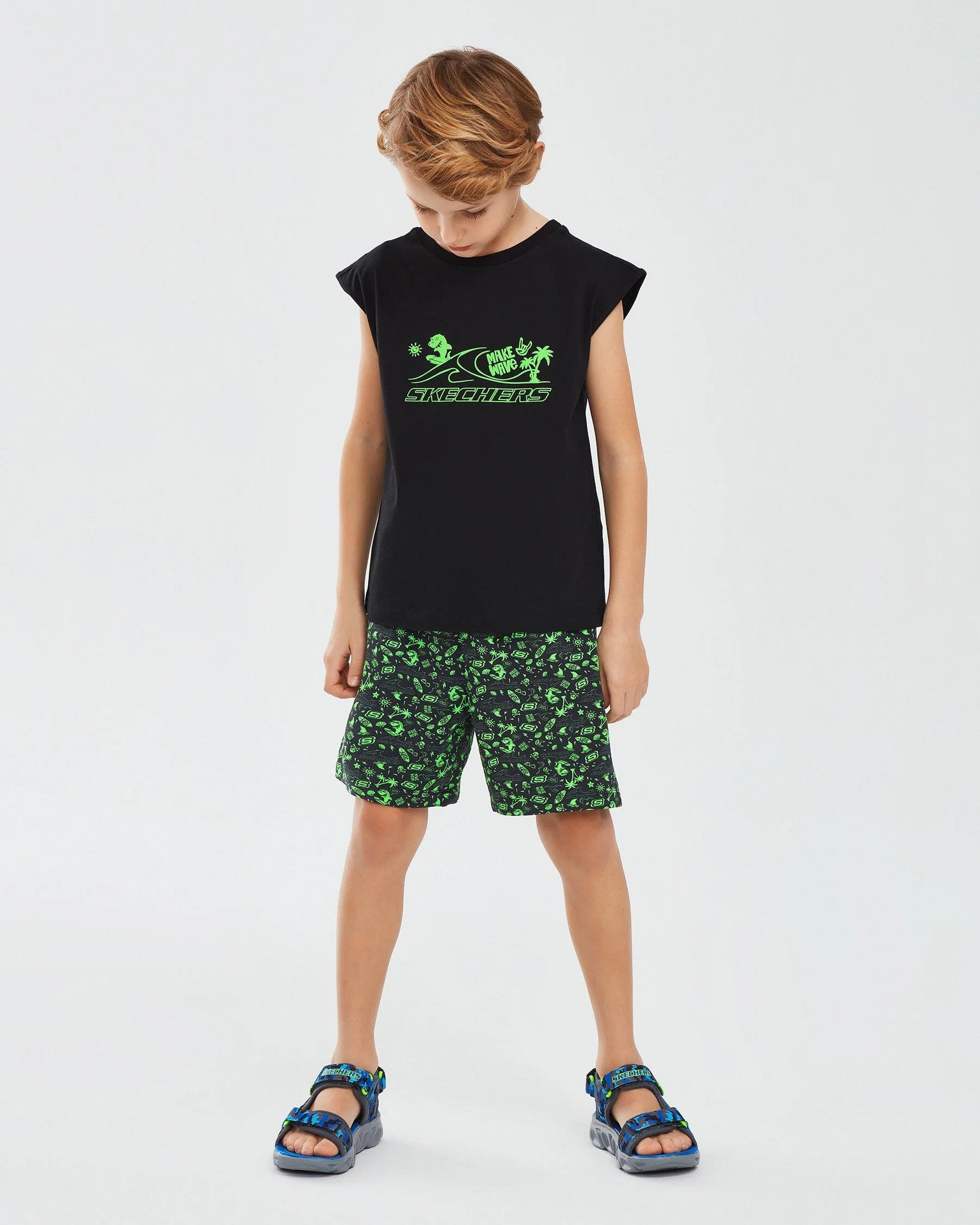 Skechers Lightweight Fleece Two Yarn B 5 İnch Short Erkek Çocuk  Şort