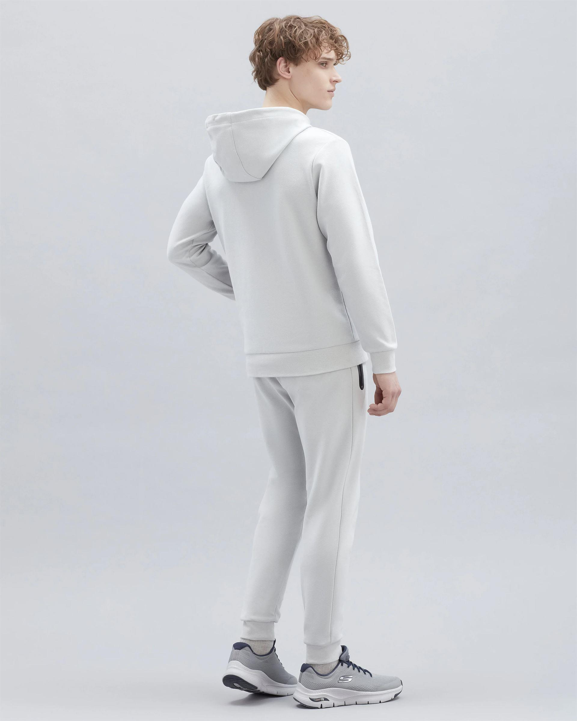 Skechers M 2Xİ-Lock Arm Zipped Hoodie Erkek Beyaz Kapşonlu Sweat