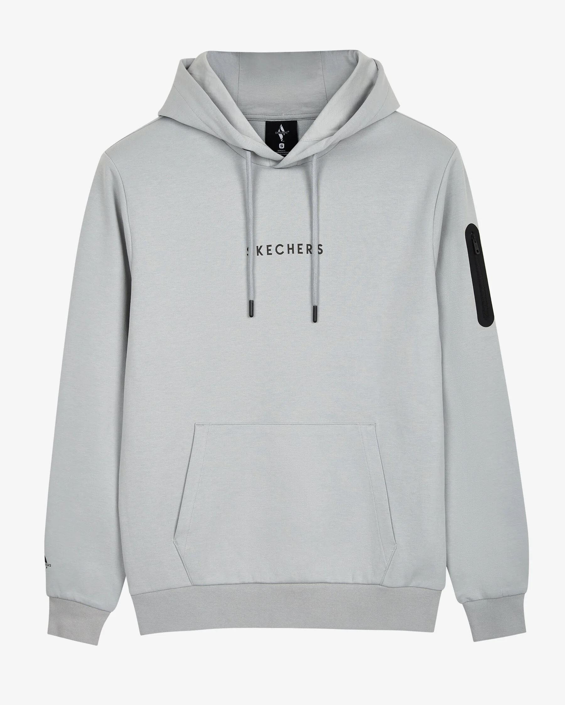Skechers M 2Xİ-Lock Arm Zipped Hoodie Erkek Siyah Kapşonlu Sweat