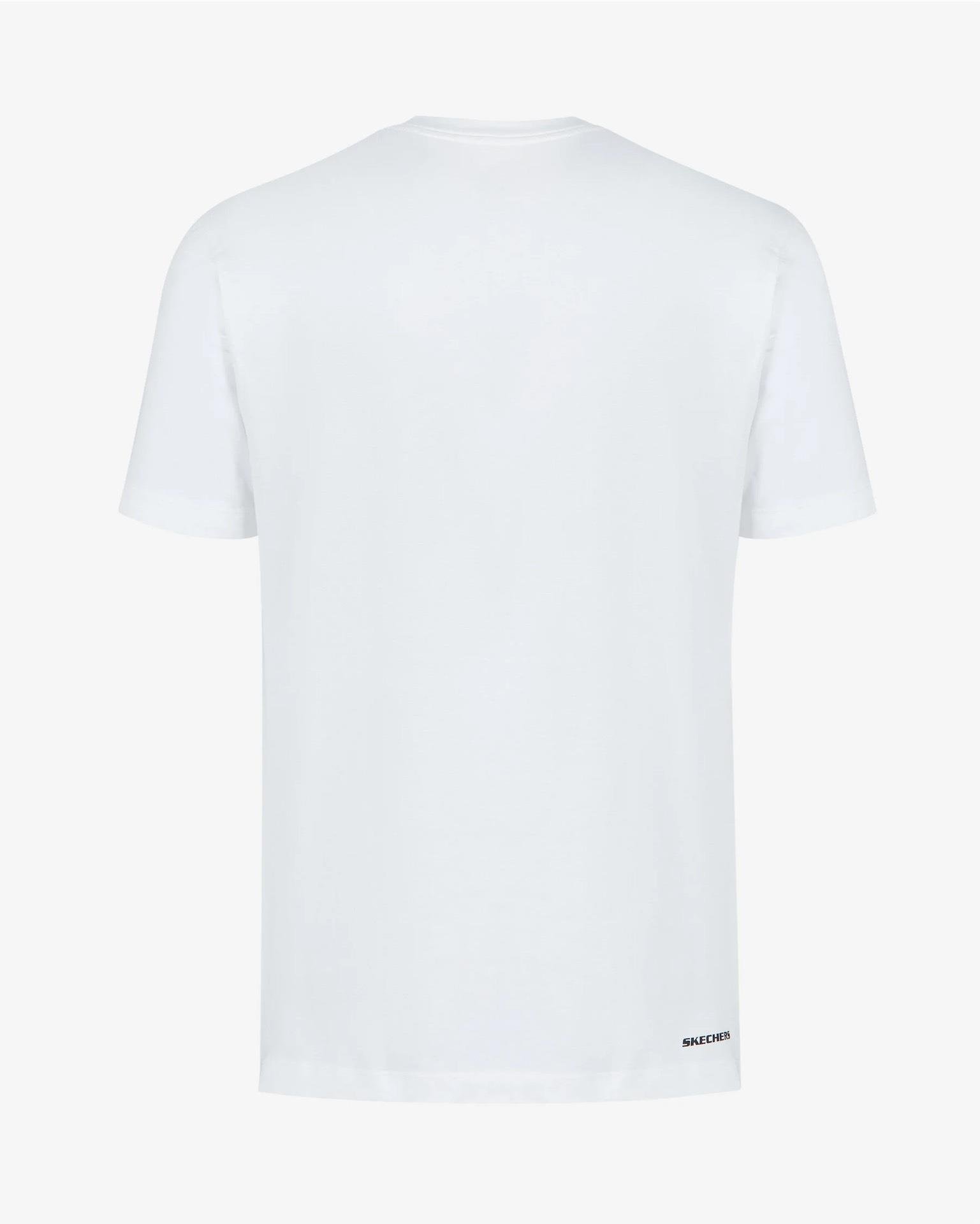 Skechers M Big Logo T-Shirt Erkek Beyaz Bisiklet Yaka Tshirt