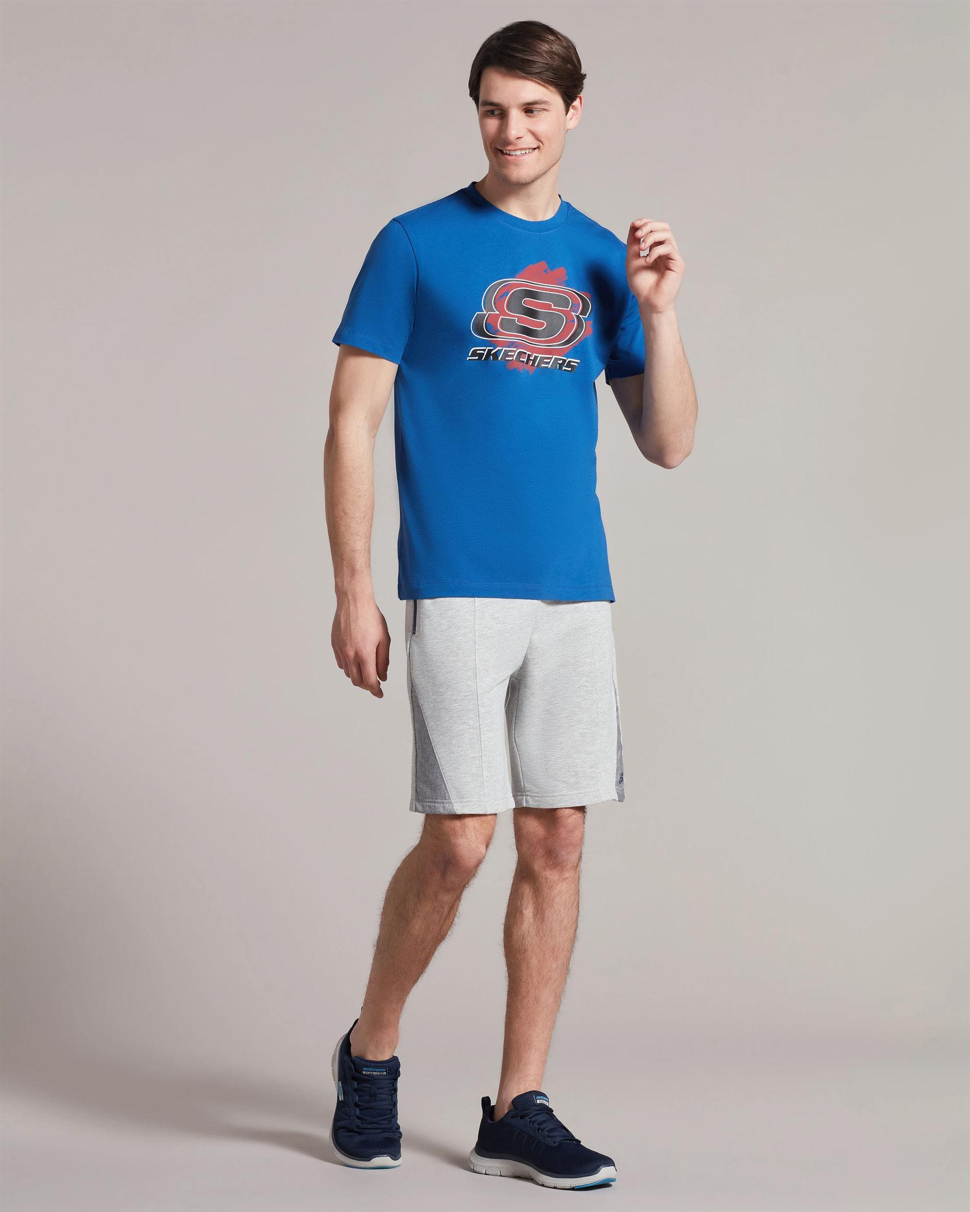 Skechers M Big Logo T-Shirt Erkek  Bisiklet Yaka Tshirt
