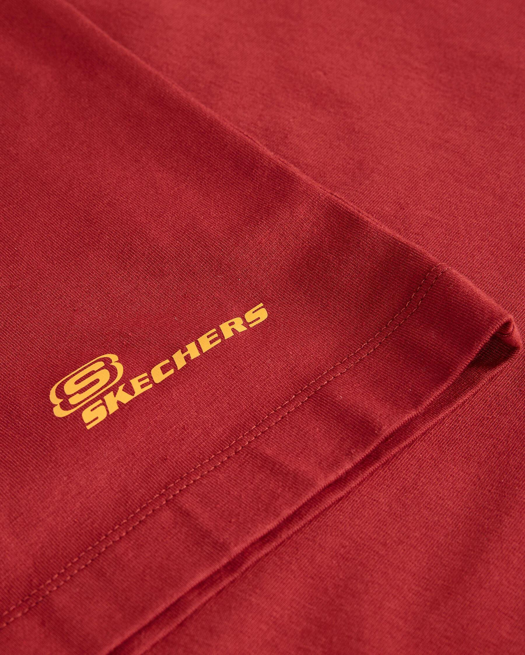 Skechers M Big Logo T-Shirt Erkek Bordo Bisiklet Yaka Tshirt