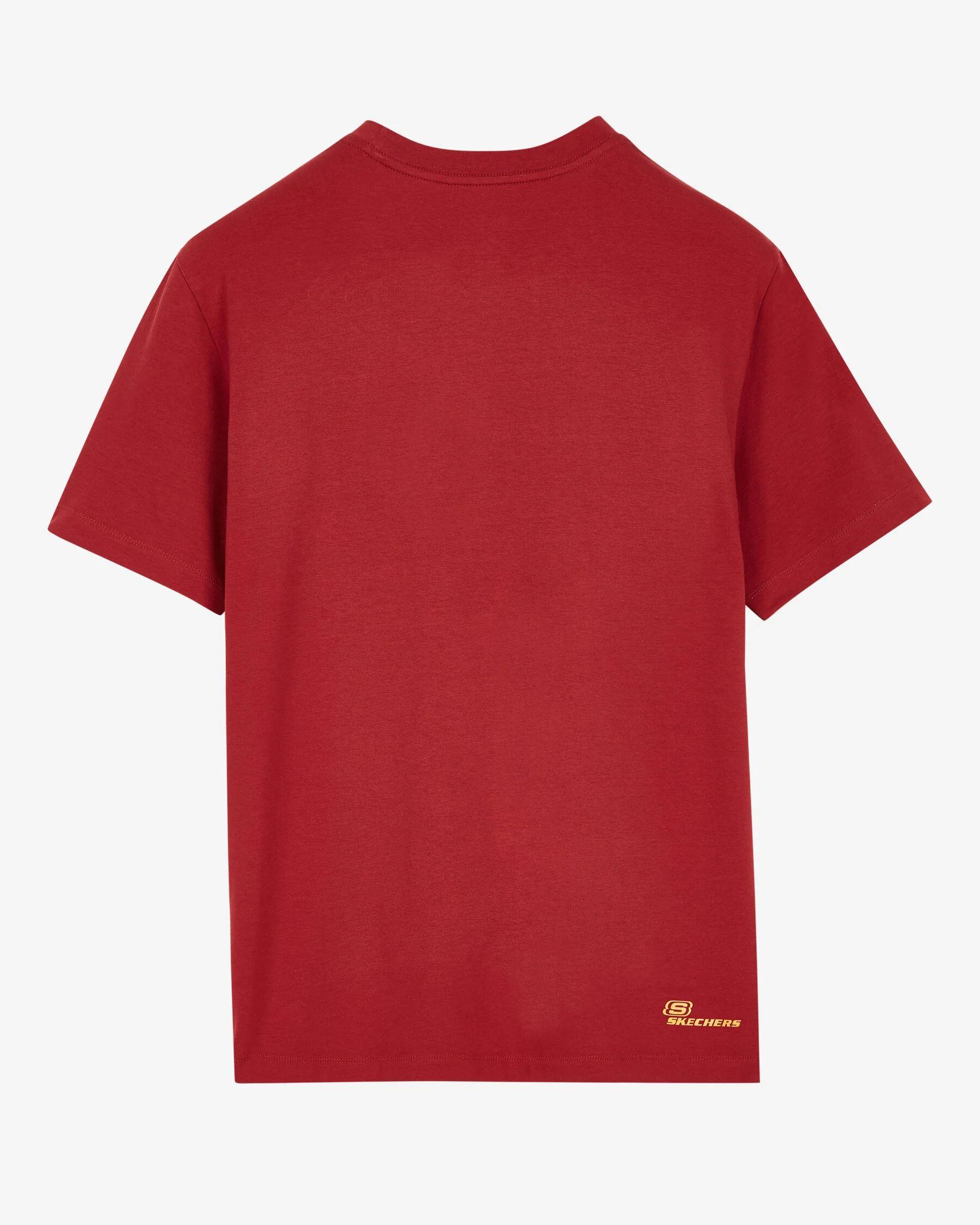Skechers M Big Logo T-Shirt Erkek Bordo Bisiklet Yaka Tshirt
