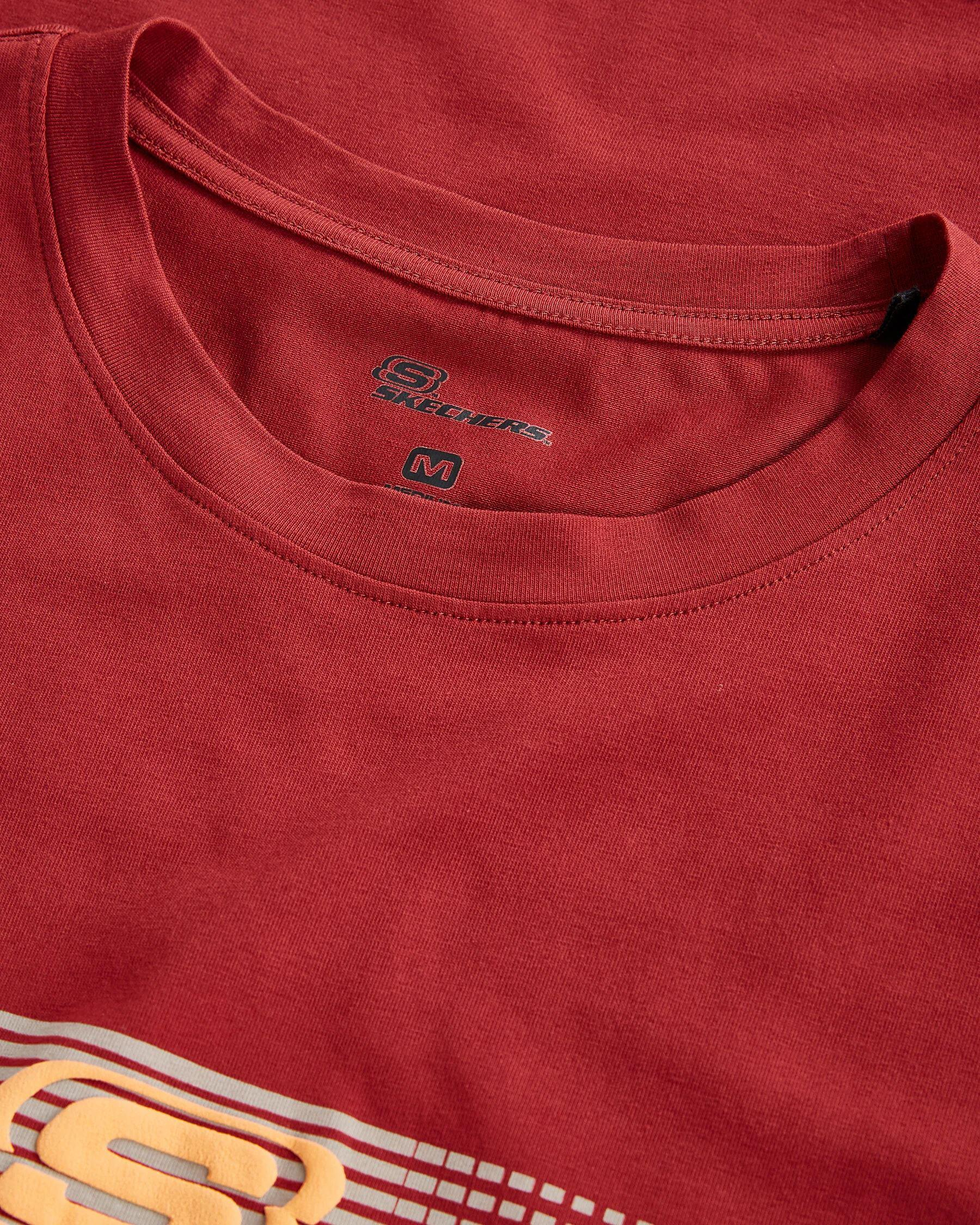 Skechers M Big Logo T-Shirt Erkek Bordo Bisiklet Yaka Tshirt