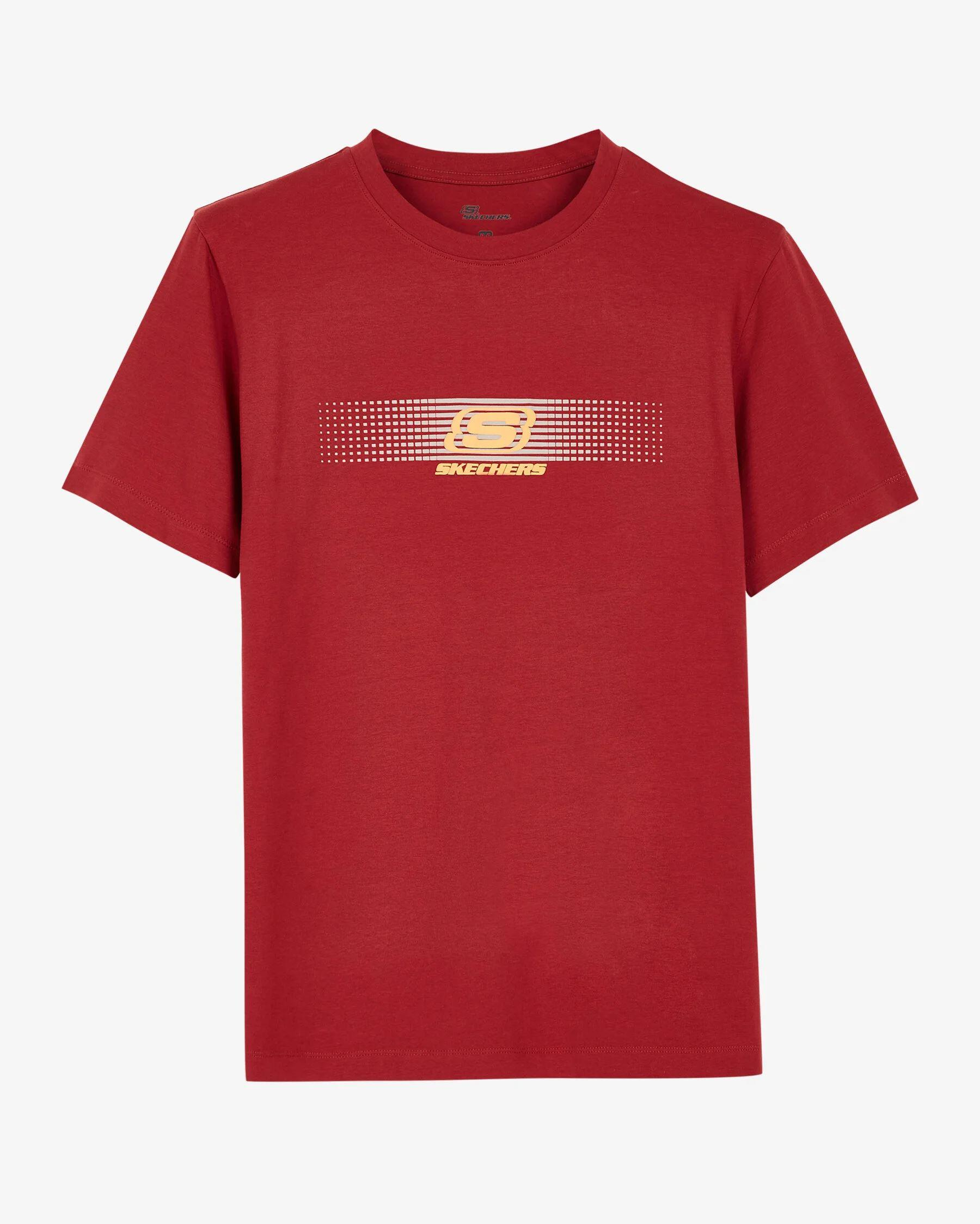 Skechers M Big Logo T-Shirt Erkek Bordo Bisiklet Yaka Tshirt