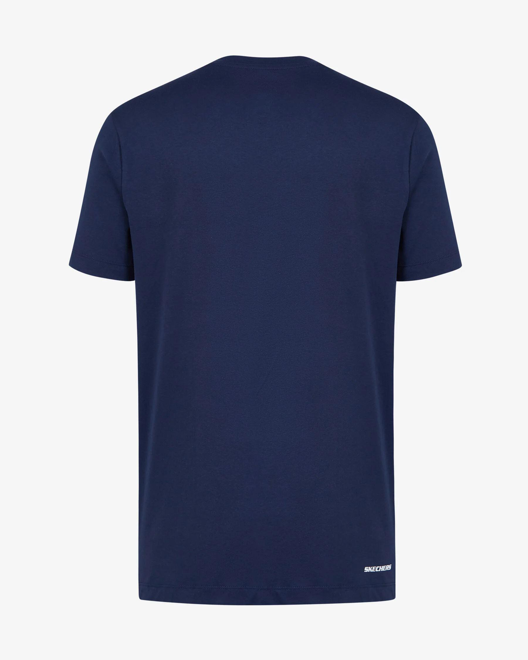 Skechers M Big Logo T-Shirt Erkek Lacivert Bisiklet Yaka Tshirt