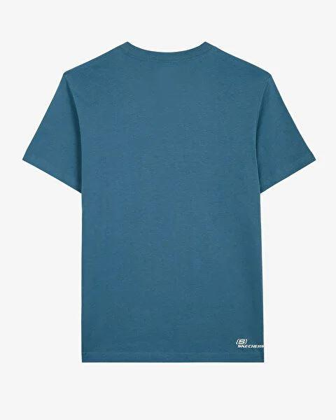 Skechers M Big Logo T-Shirt Erkek Lacivert Bisiklet Yaka Tshirt