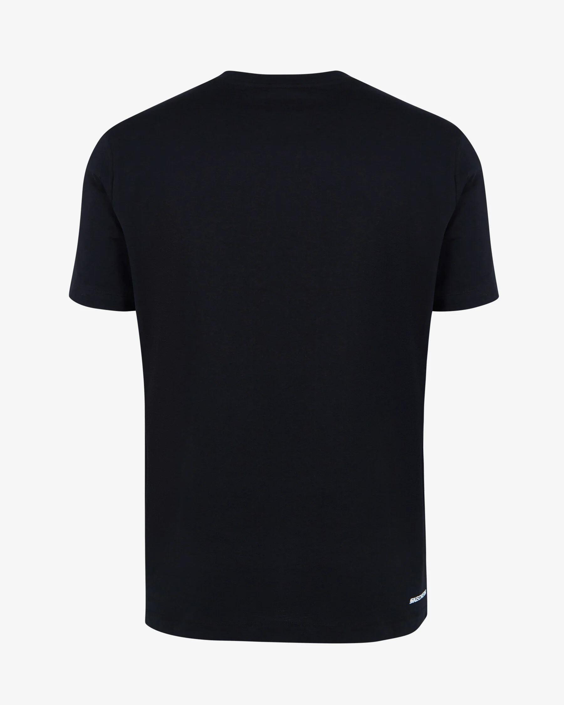 Skechers M Big Logo T-Shirt Erkek Siyah Bisiklet Yaka Tshirt