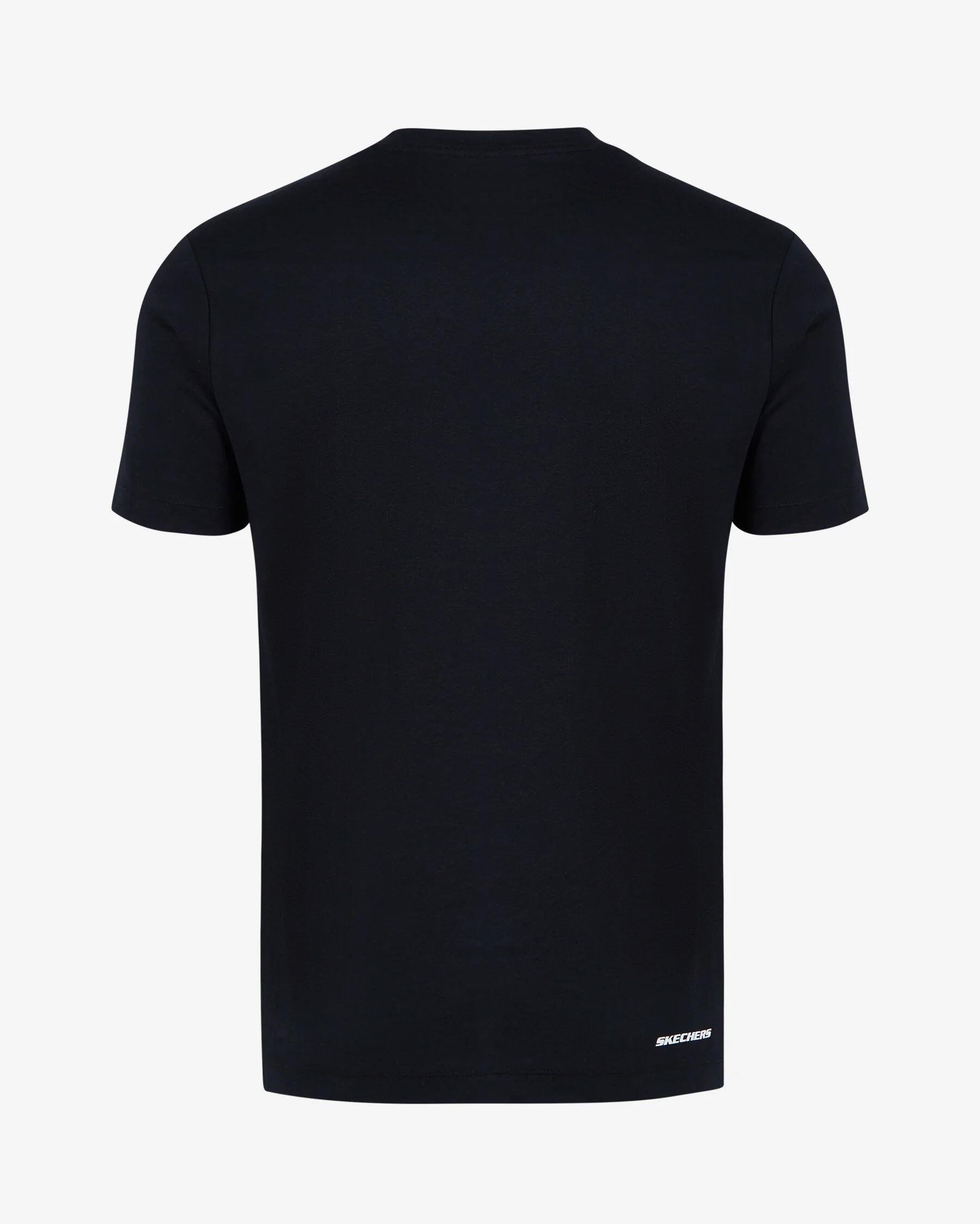 Skechers M Big Logo T-Shirt Erkek Siyah Bisiklet Yaka Tshirt