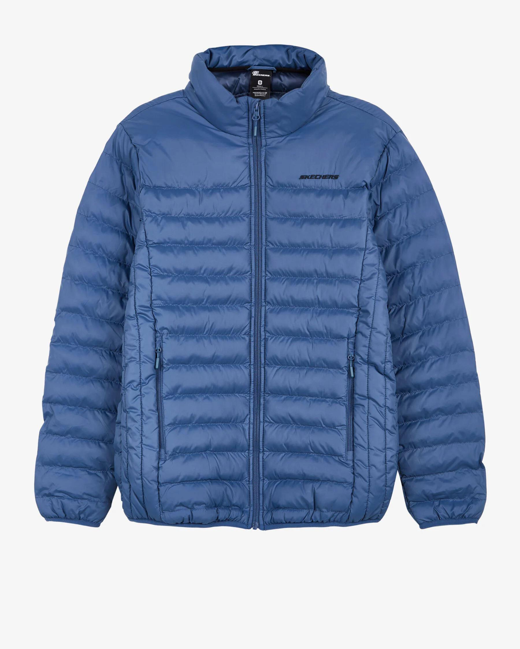 Skechers M Essential Turtle Neck Jacket Erkek Lacivert Mont
