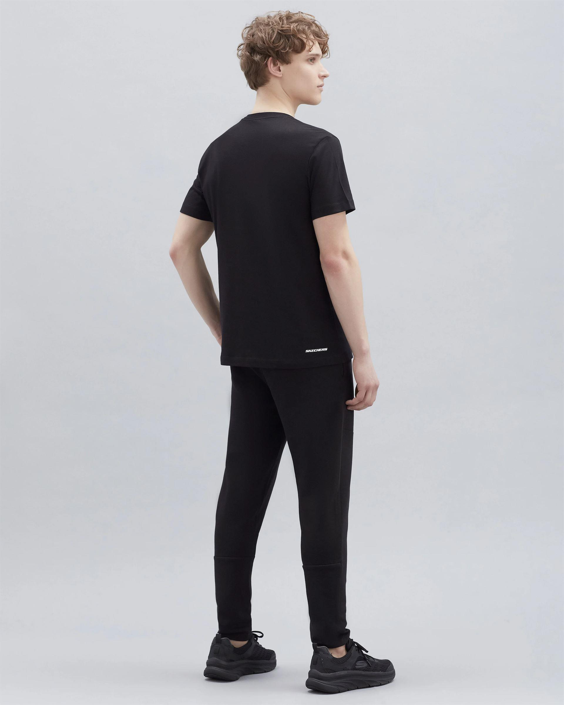 Skechers M Graphic Tee Big Logo T-Shirt Erkek Siyah Bisiklet Yaka Tshirt