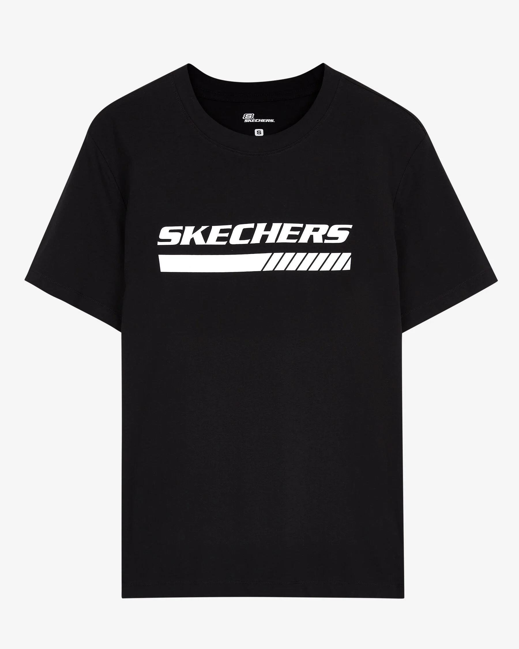 Skechers M Graphic Tee Big Logo T-Shirt Erkek Siyah Bisiklet Yaka Tshirt