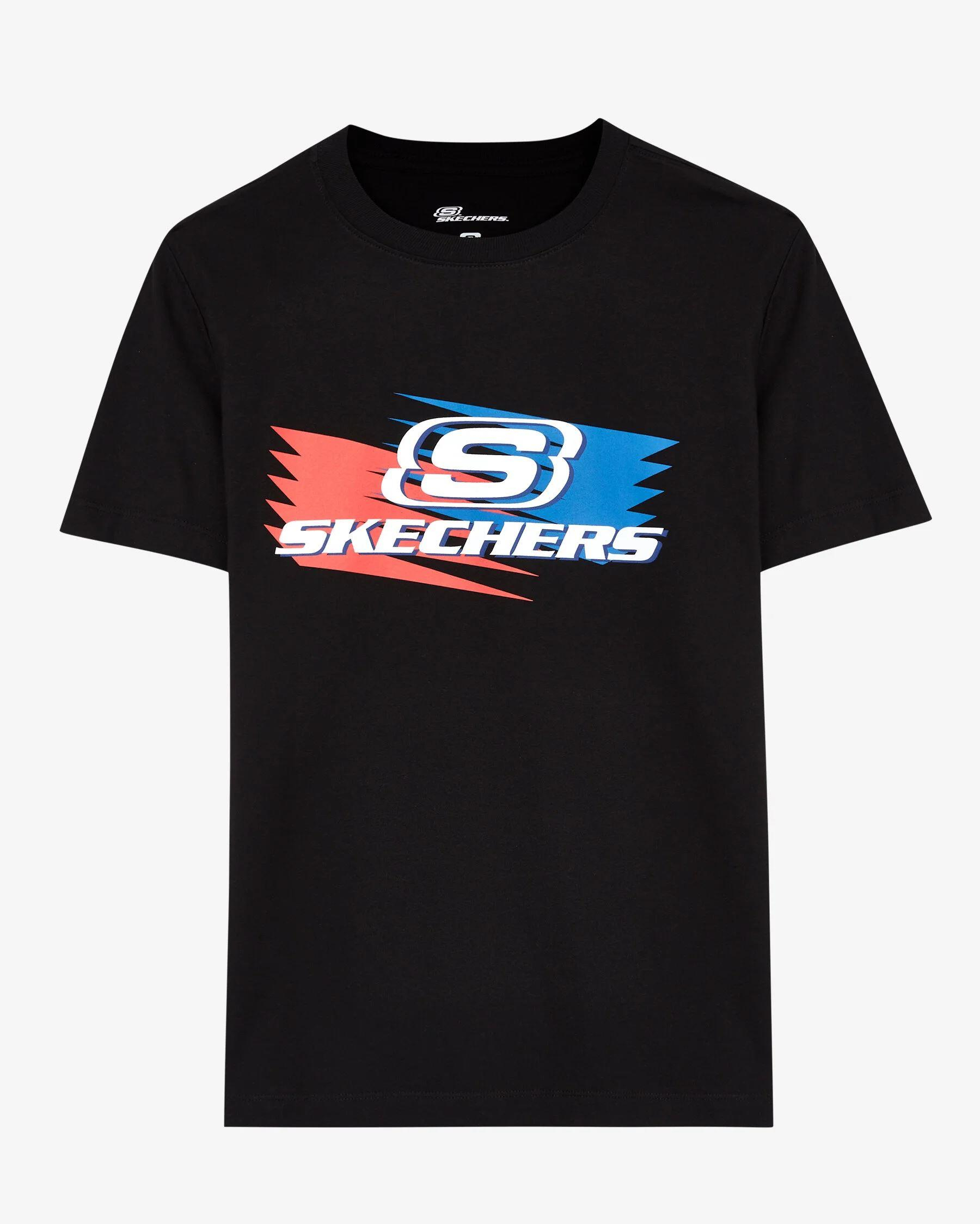 Skechers M Graphic Tee Big Logo T-Shirt Erkek Siyah Bisiklet Yaka Tshirt