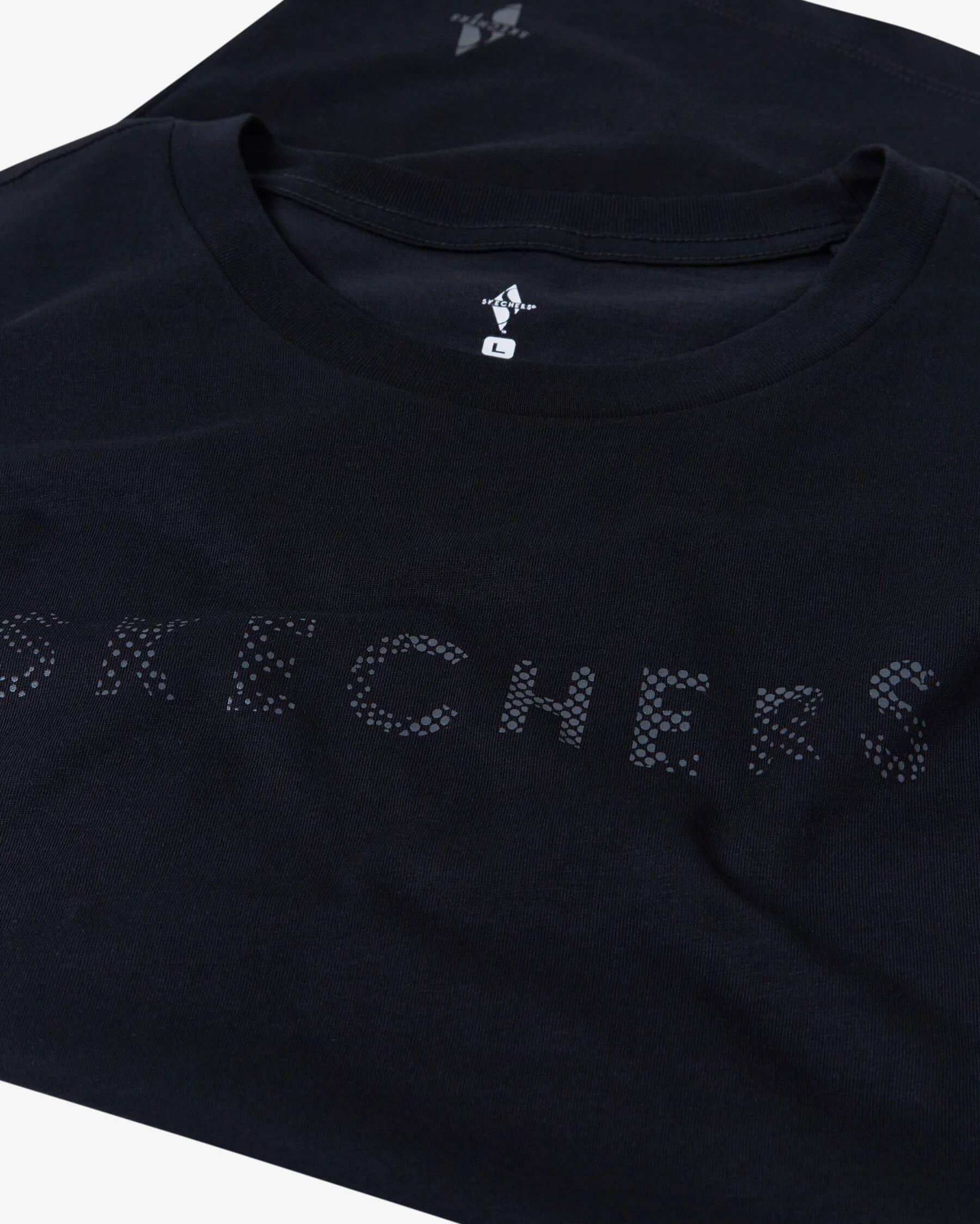 Skechers M Graphic Tee Camo Big Logo T-Shirt Erkek Siyah Bisiklet Yaka Tshirt