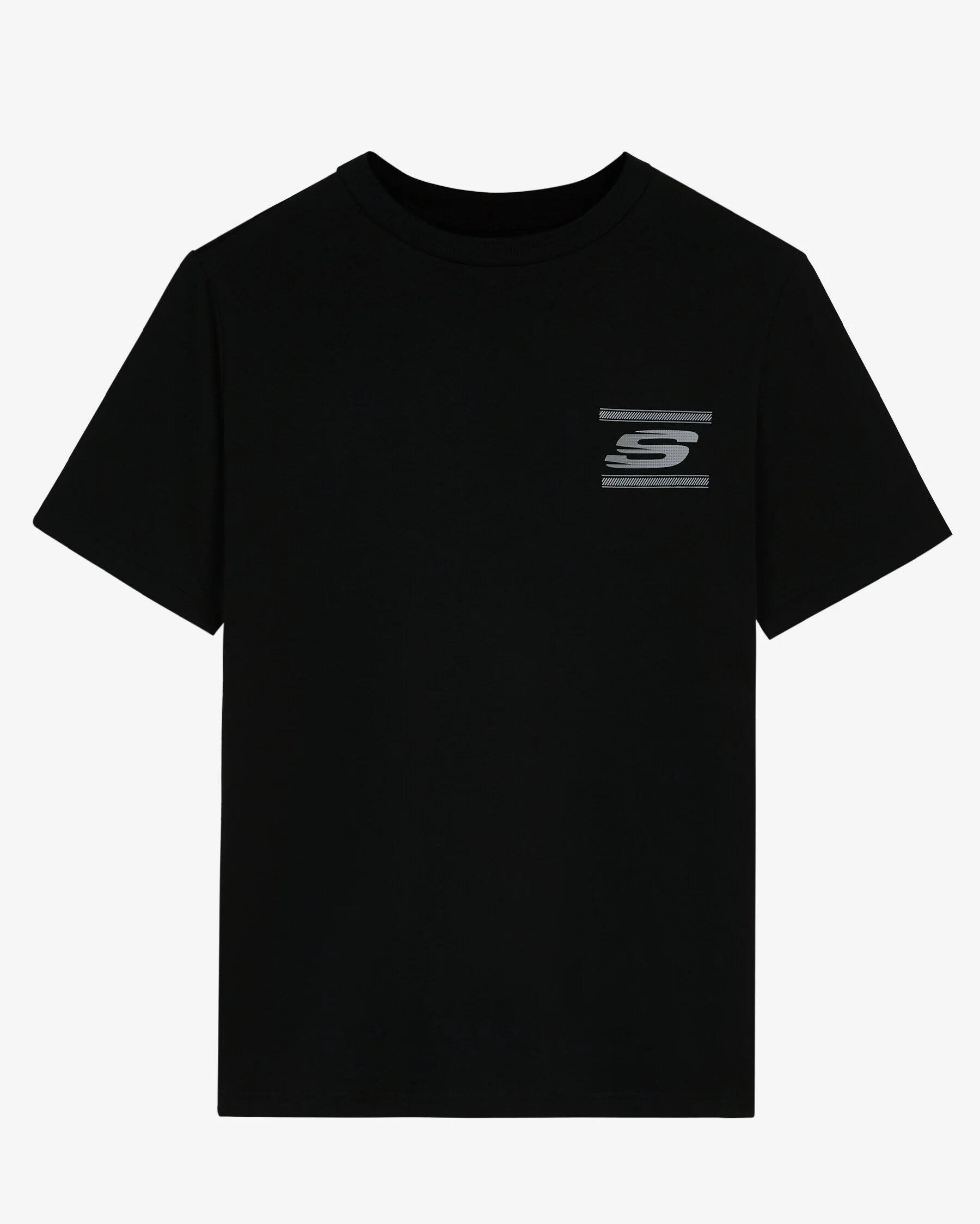 Skechers M Graphic Tee Crew Neck T-Shirt Erkek Siyah Bisiklet Yaka Tshirt