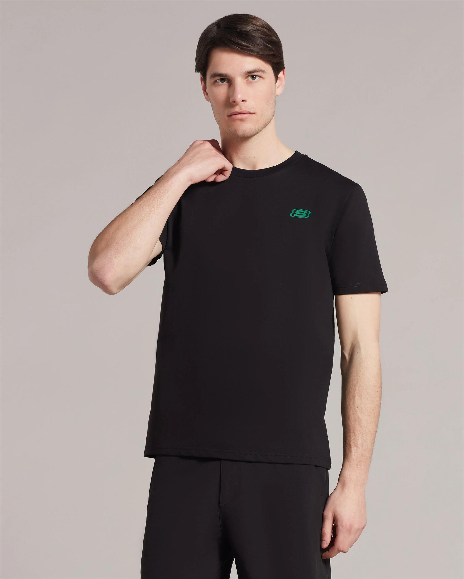 Skechers M Graphic Tee Crew Neck T-Shirt Erkek Siyah Bisiklet Yaka Tshirt