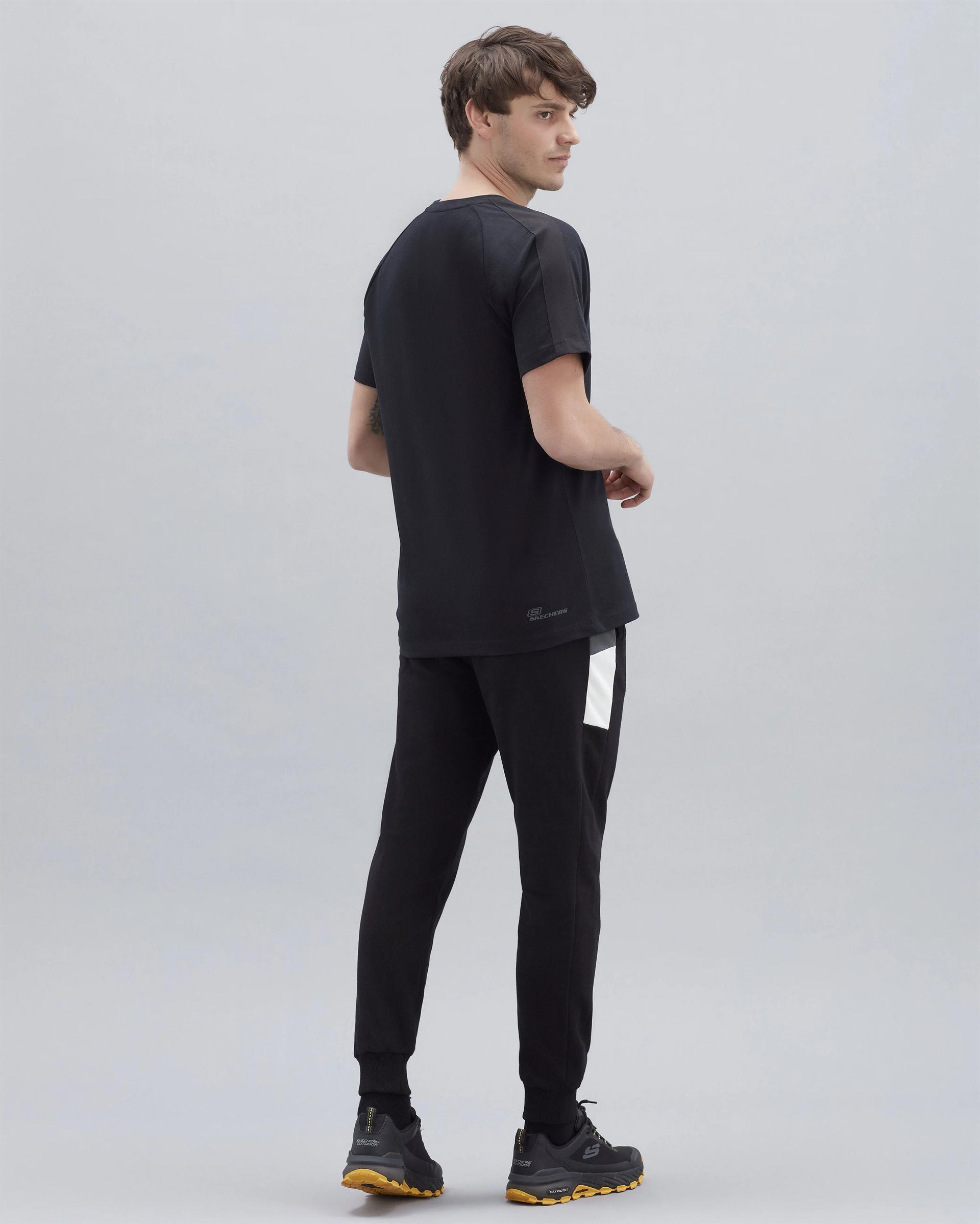 Skechers M Graphic Tee Crew Neck T-Shirt Erkek Siyah Bisiklet Yaka Tshirt