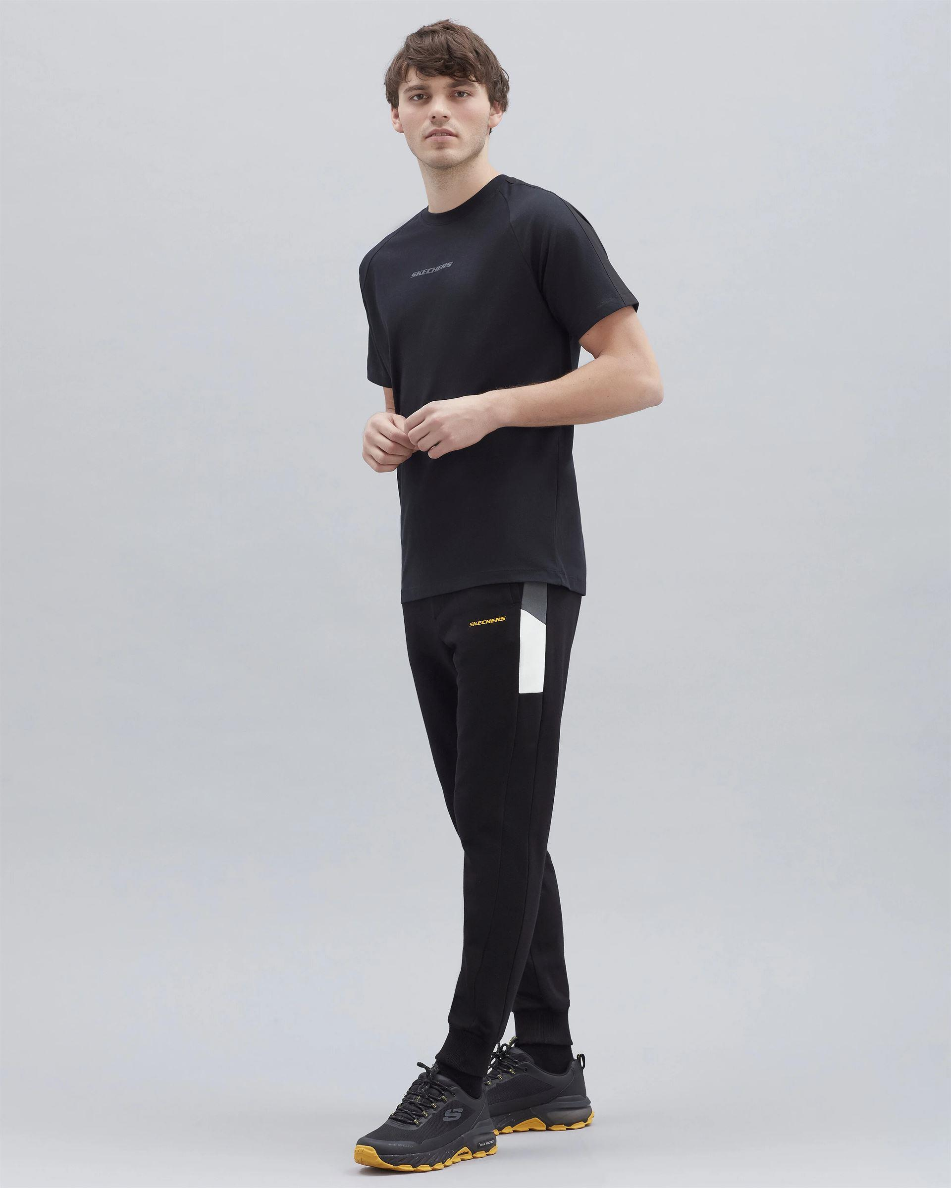 Skechers M Graphic Tee Crew Neck T-Shirt Erkek Siyah Bisiklet Yaka Tshirt