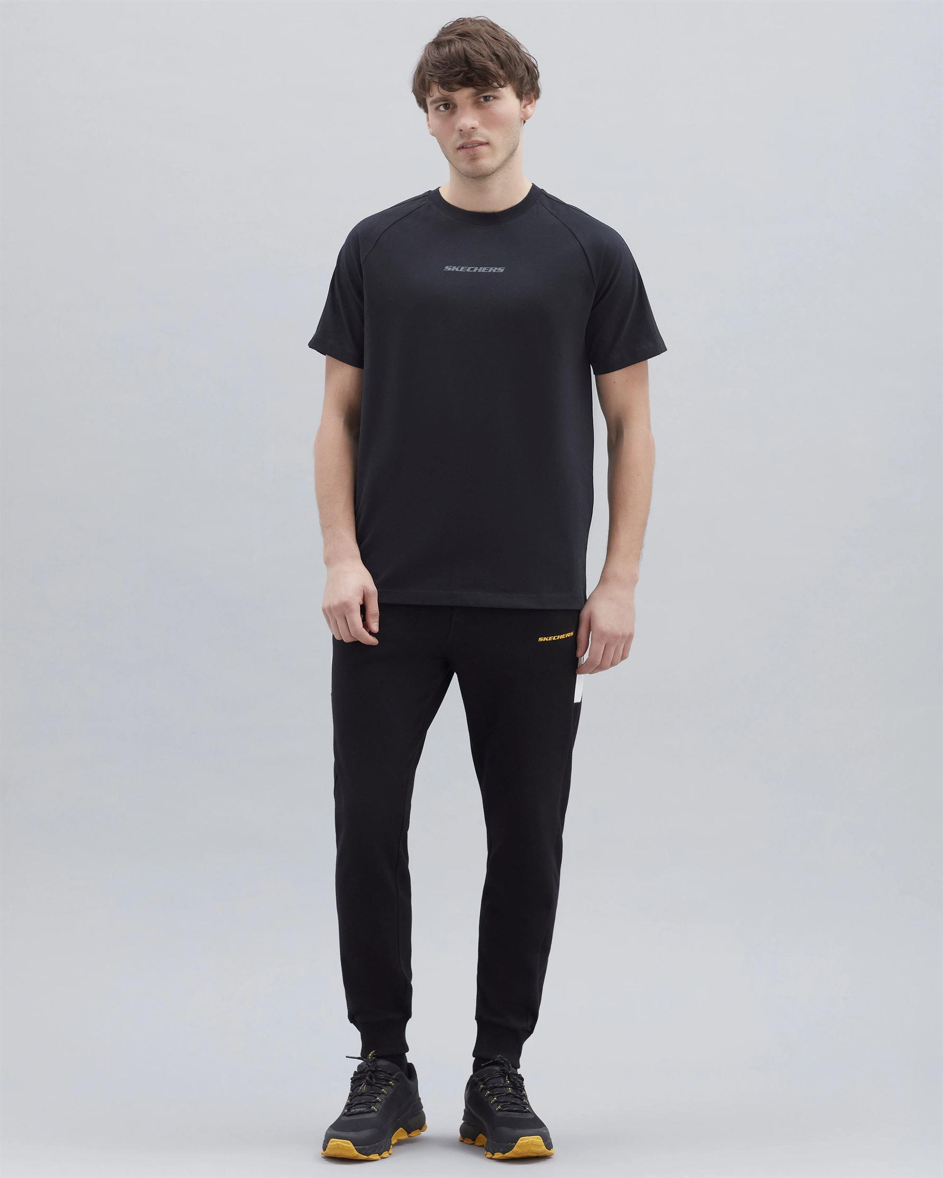 Skechers M Graphic Tee Crew Neck T-Shirt Erkek Siyah Bisiklet Yaka Tshirt