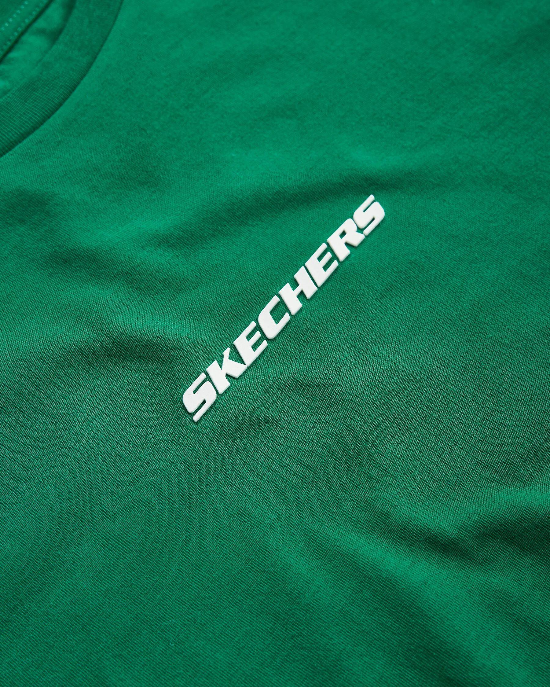 Skechers M Graphic Tee Oversize T-Shirt Erkek Yesil Bisiklet Yaka Tshirt