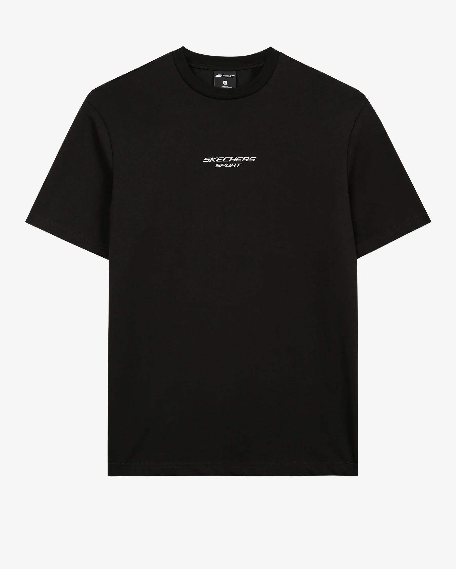 Skechers M Graphic Tee Reflect Logo Oversize T-Shirt Erkek Siyah Bisiklet Yaka Tshirt