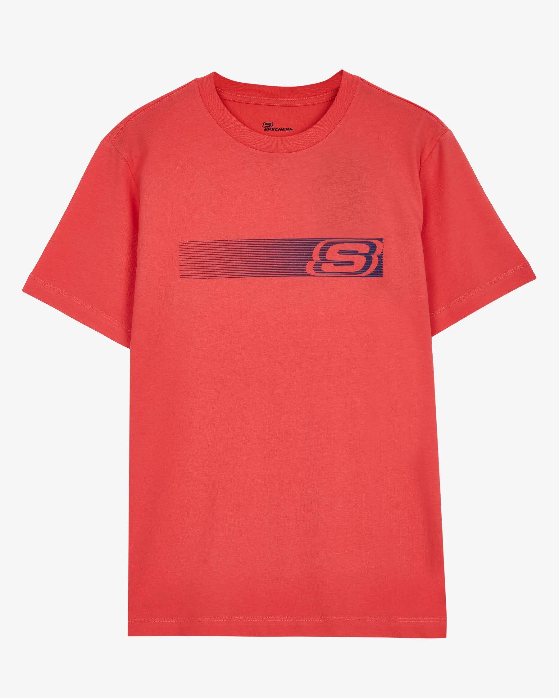 Skechers M Graphic Tee T-Shirt Erkek Kirmizi Bisiklet Yaka Tshirt