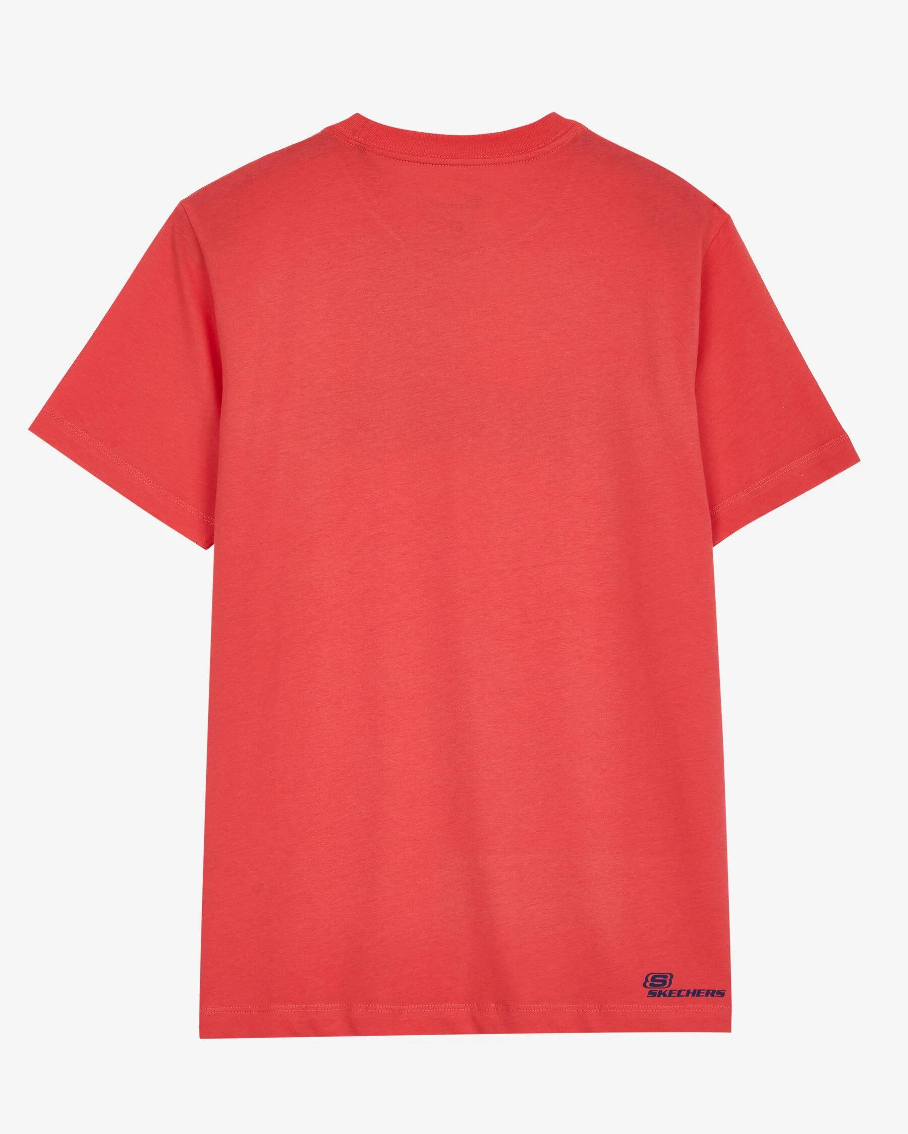 Skechers M Graphic Tee T-Shirt Erkek Kirmizi Bisiklet Yaka Tshirt