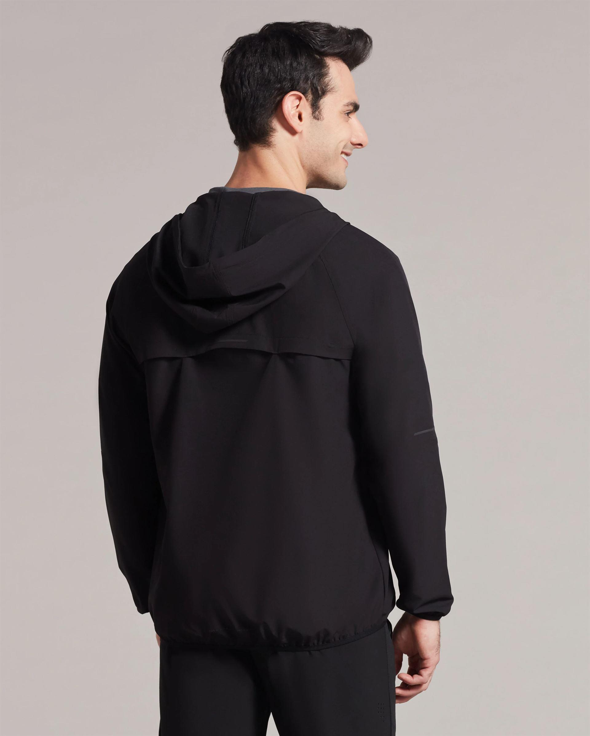 Skechers M Micro Collection Mesh Detail Full Zip Jacket Erkek Siyah Tam Fermuarlı Sweat