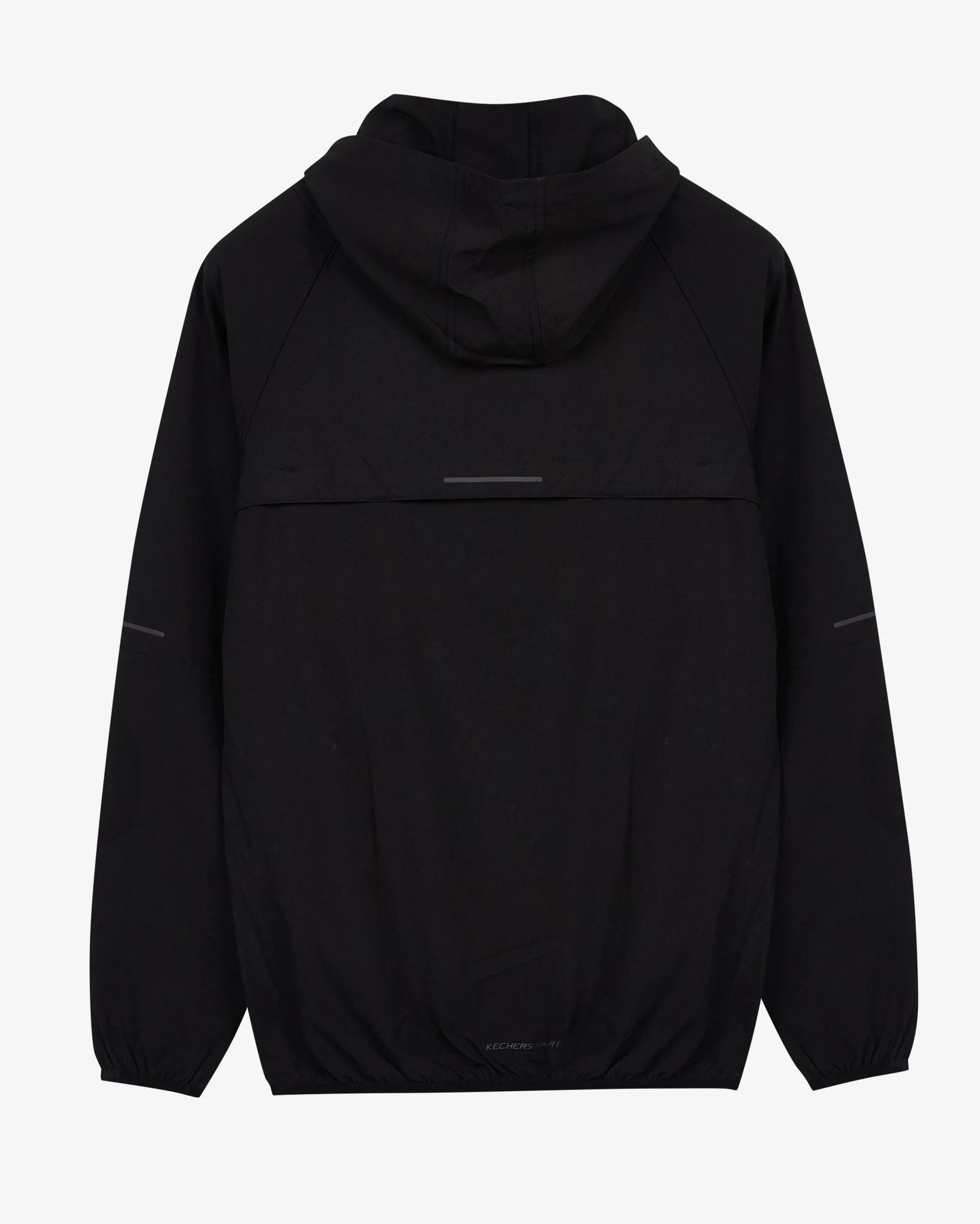 Skechers M Micro Collection Mesh Detail Full Zip Jacket Erkek Siyah Tam Fermuarlı Sweat