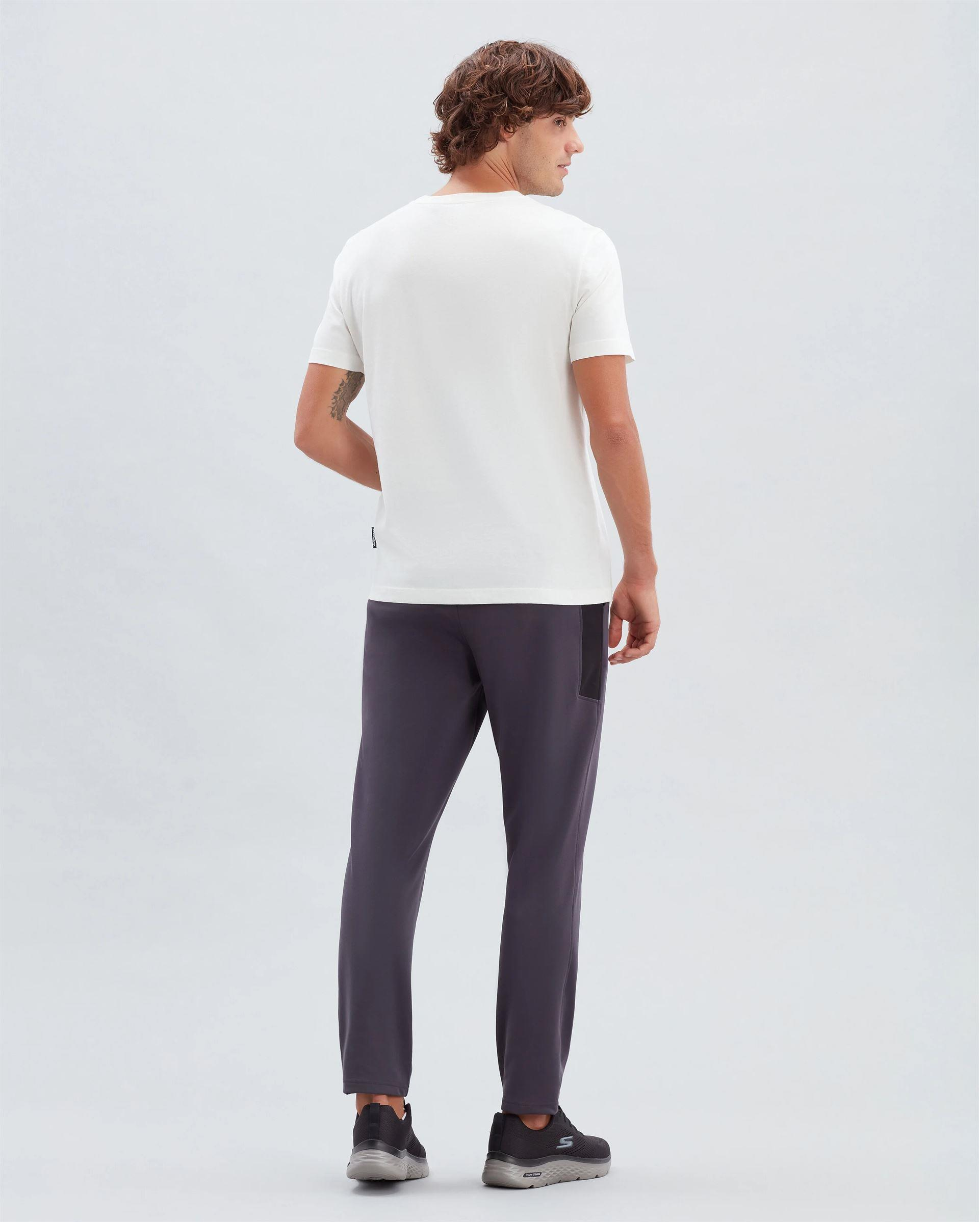 Skechers M New Basics Crew Neck T-Shirt Erkek Beyaz Bisiklet Yaka Tshirt