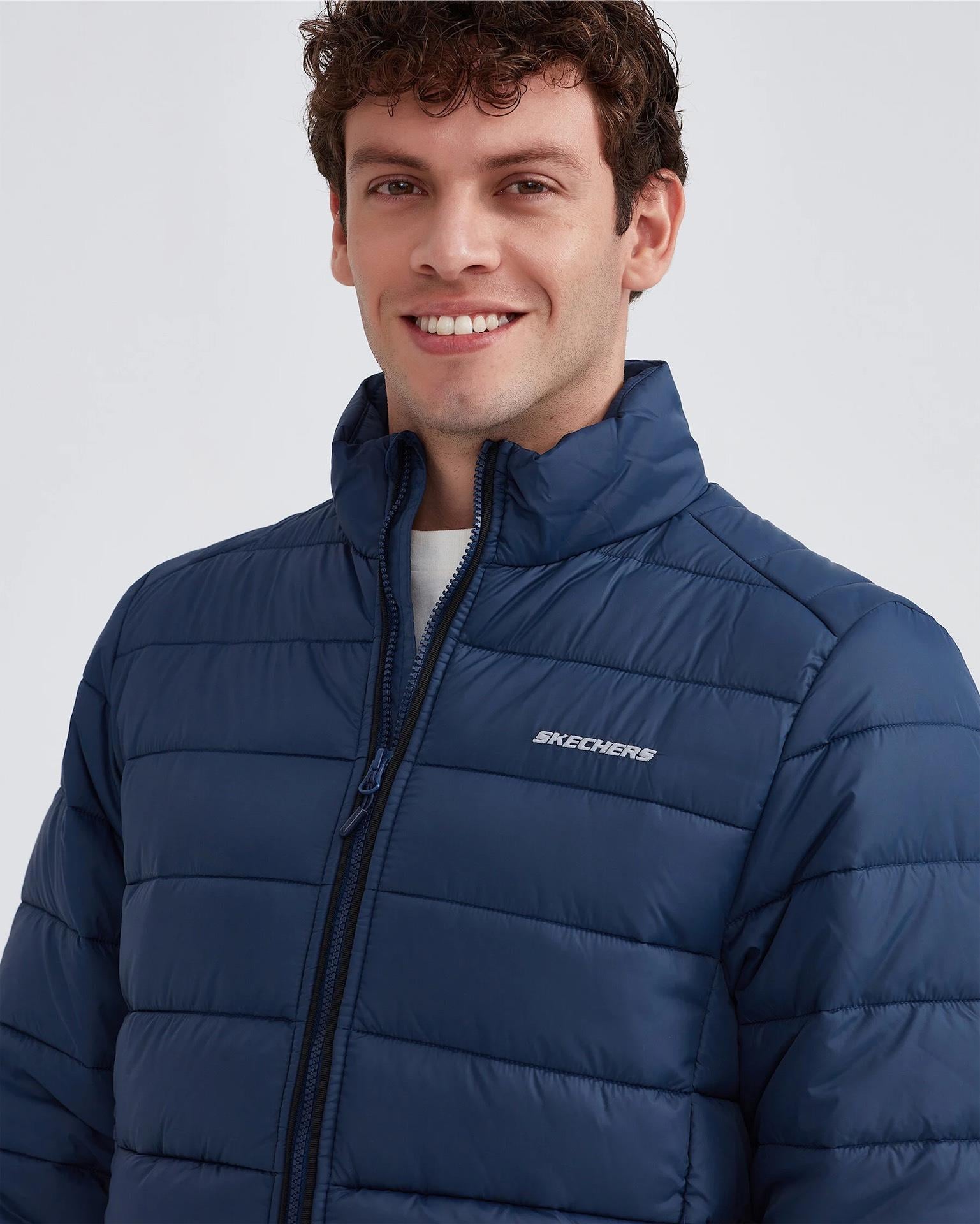 Skechers M Outerwear Padded Jacket Erkek Lacivert Mont