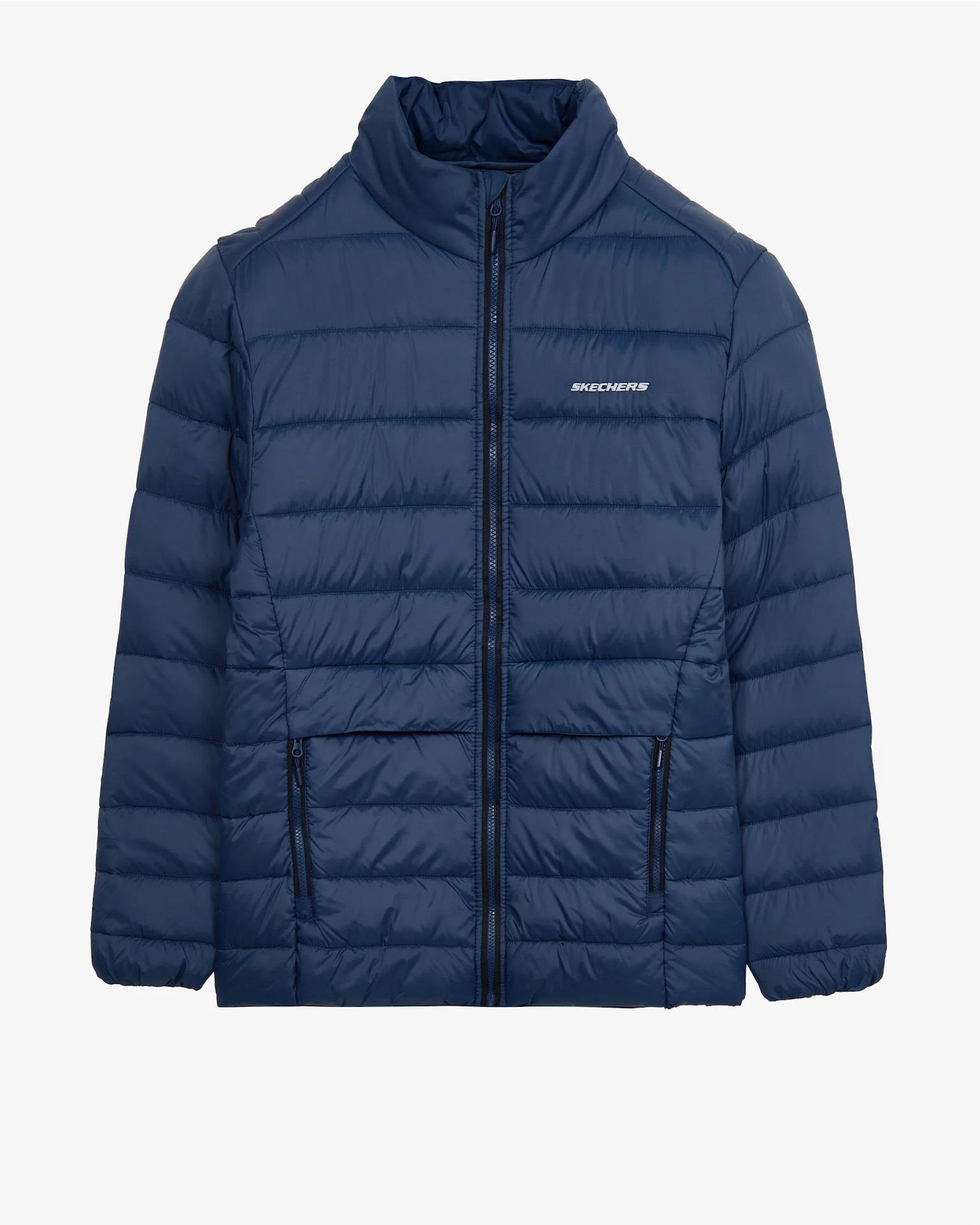Skechers M Outerwear Padded Jacket Erkek Lacivert Mont
