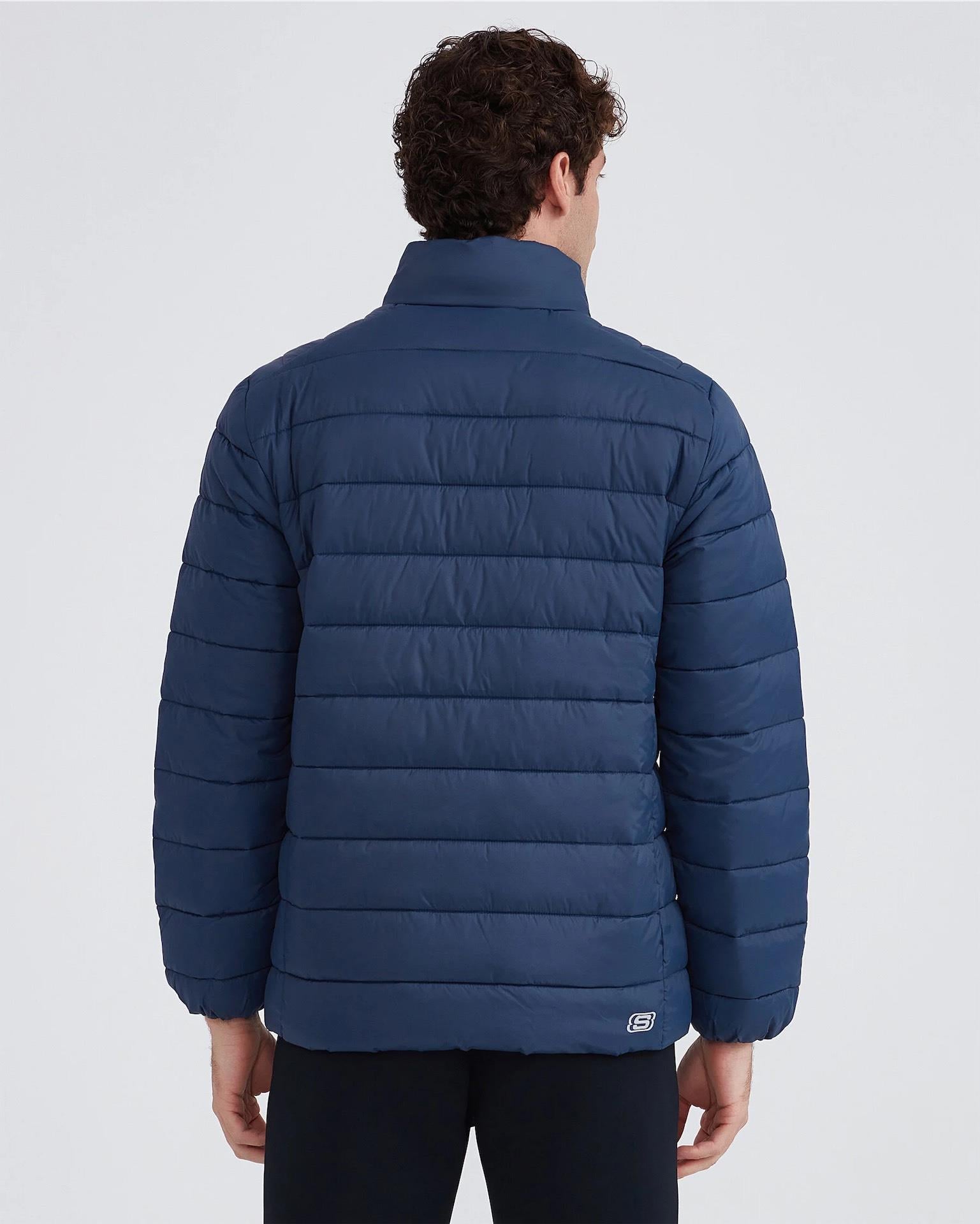 Skechers M Outerwear Padded Jacket Erkek Lacivert Mont