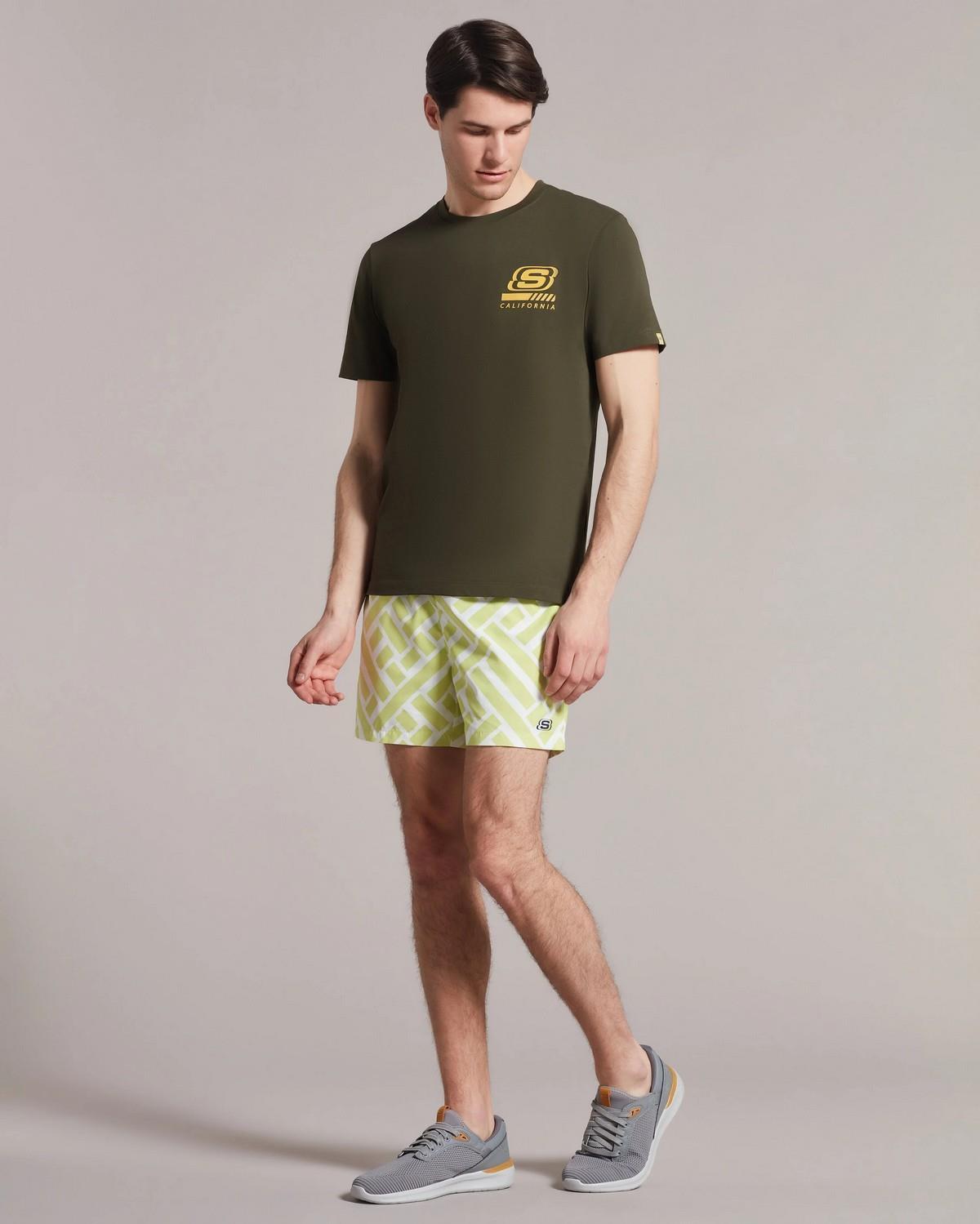 Skechers M Swimwear printed 5 inch Swimshort Erkek  Deniz Şortu