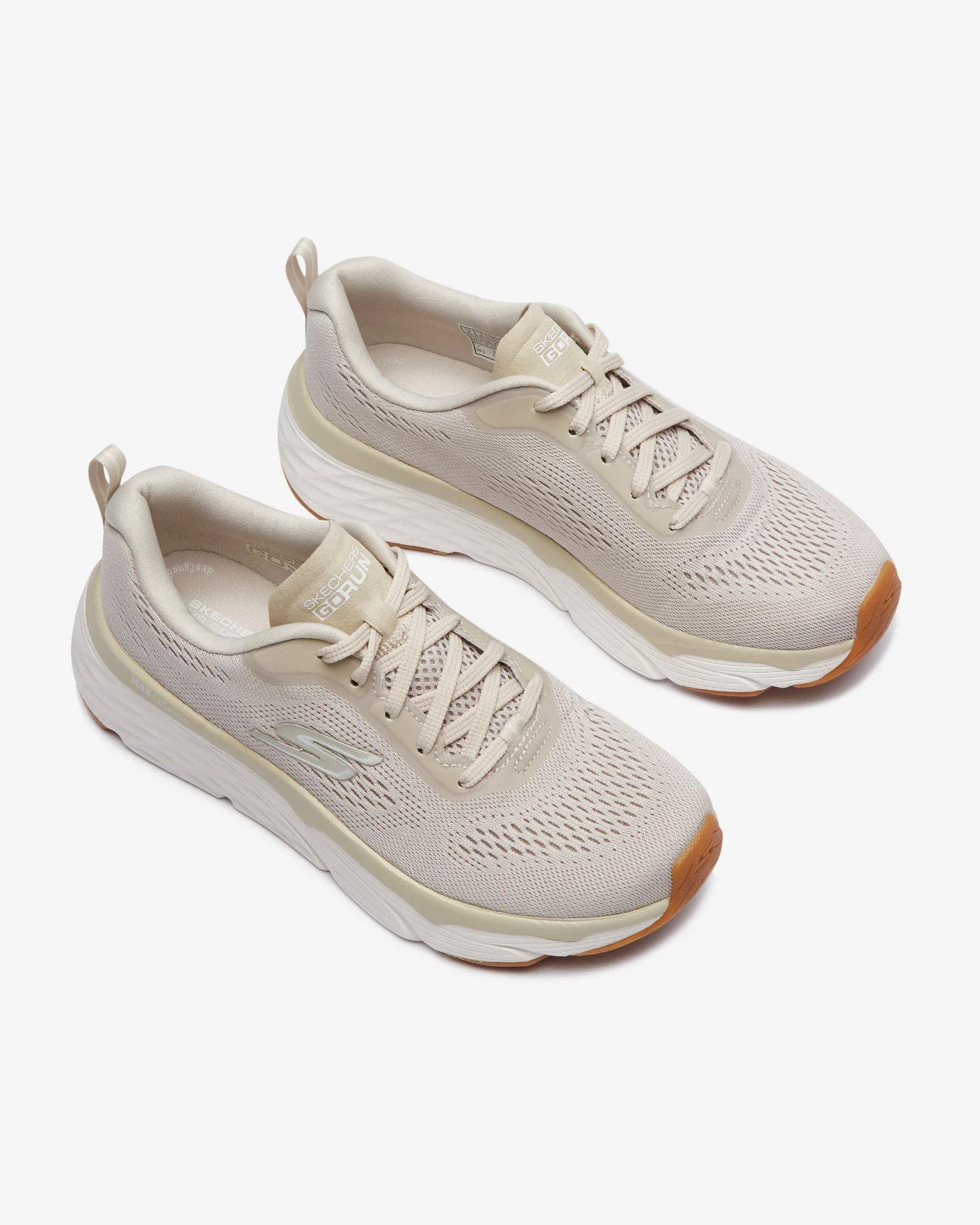 Skechers Max Cushioning Elite - Destin Kadın Krem Spor Ayakkabı