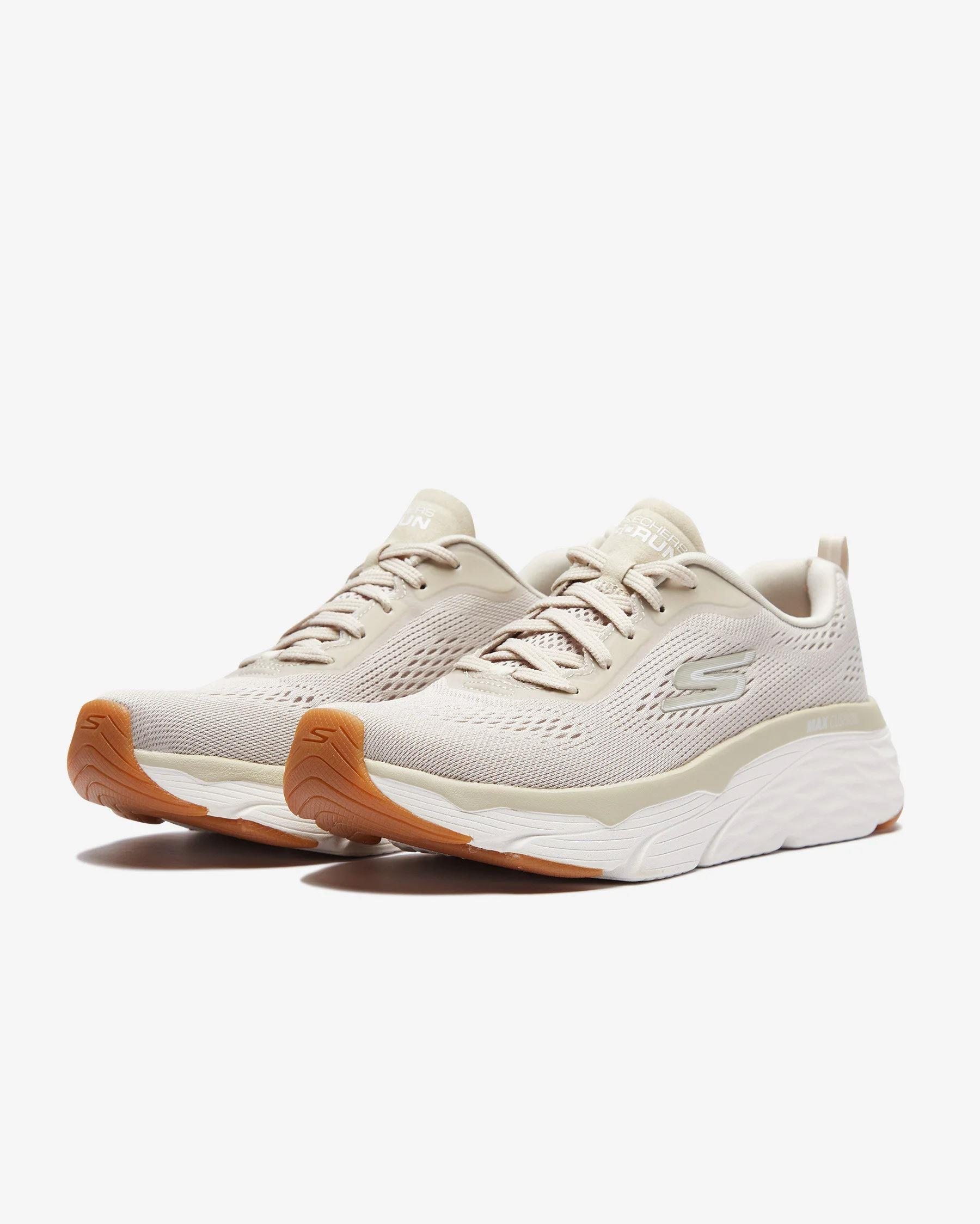 Skechers Max Cushioning Elite - Destin Kadın Krem Spor Ayakkabı