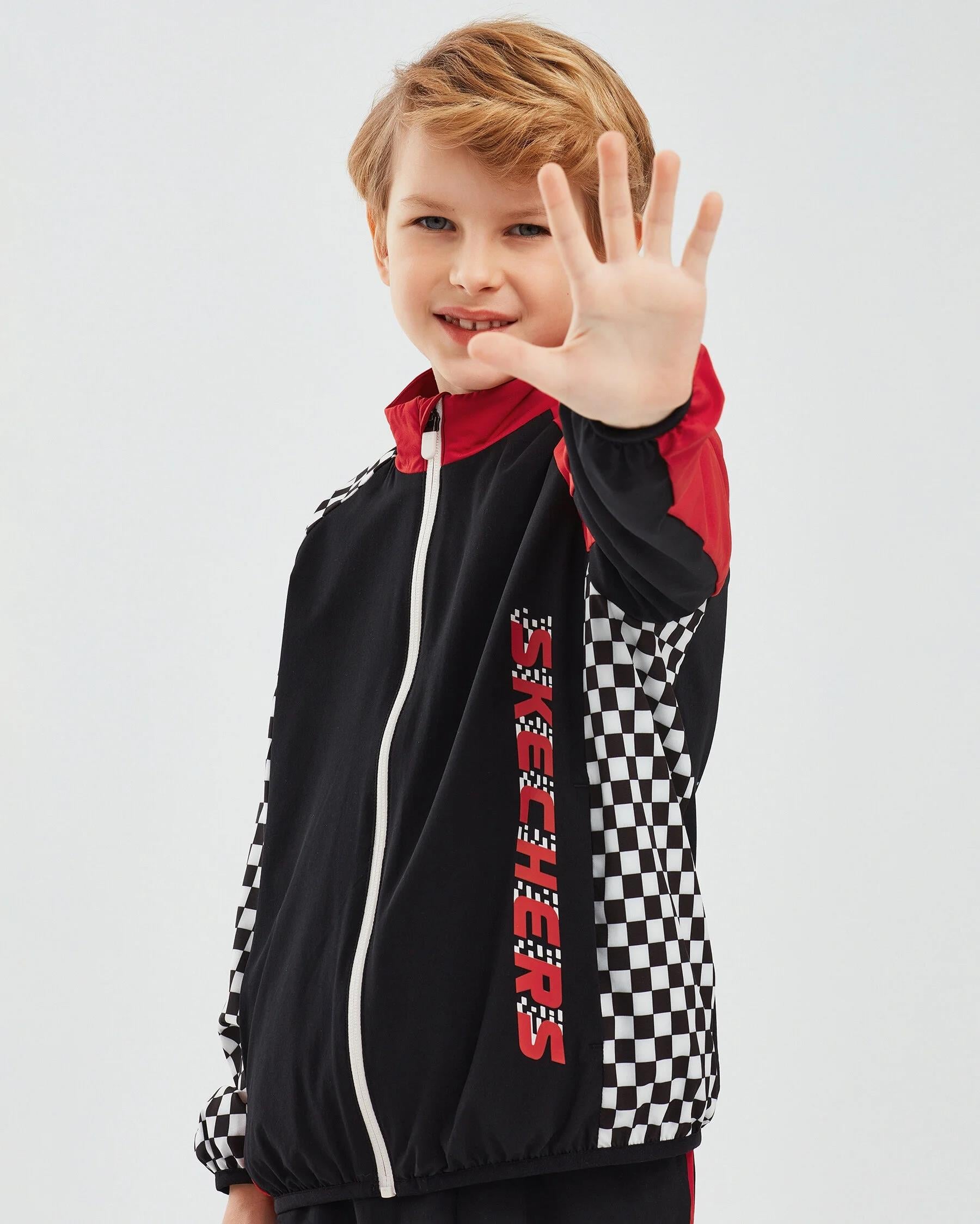 Skechers Micro Collection B Full Zip  Jacket Erkek Çocuk  Tam Fermuarlı Sweat