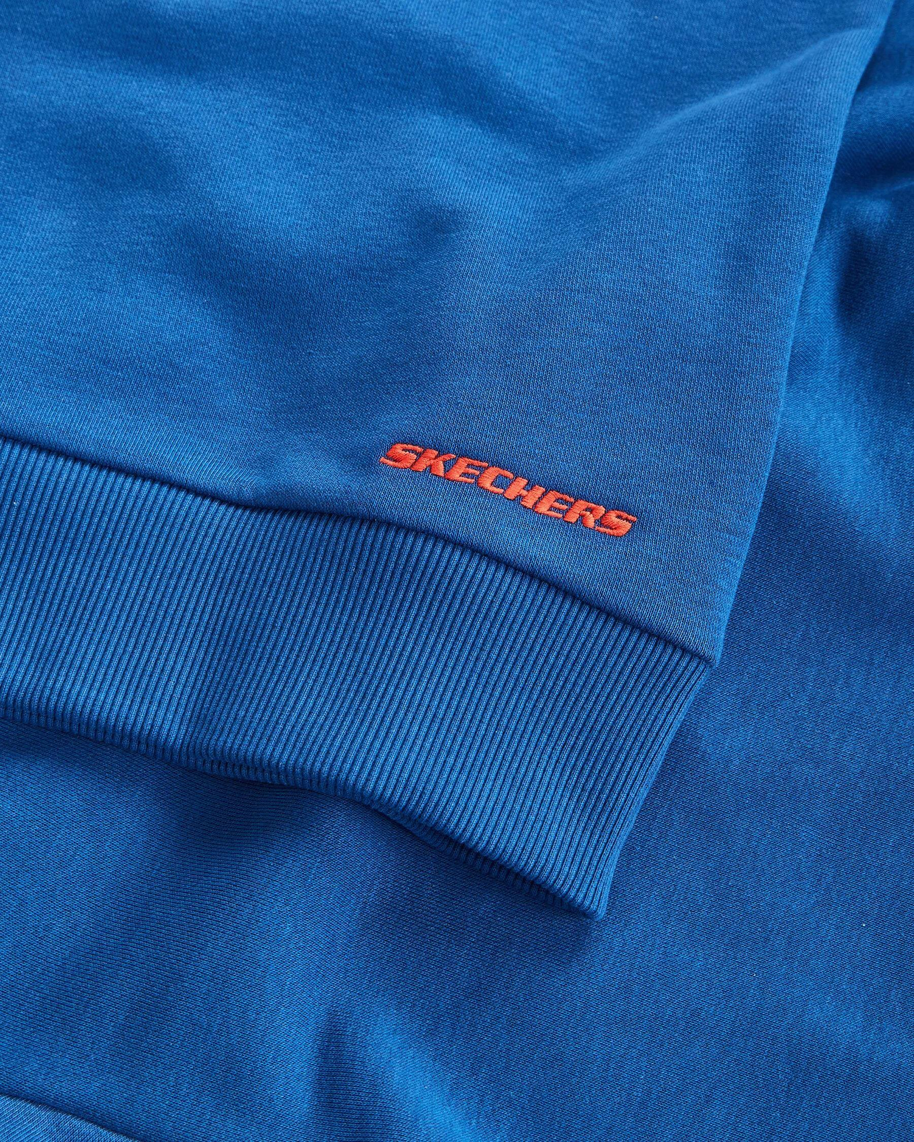 Skechers Mid Weight Fleece M Hoodie Sweatshirt Erkek Mavi Kapşonlu Sweat