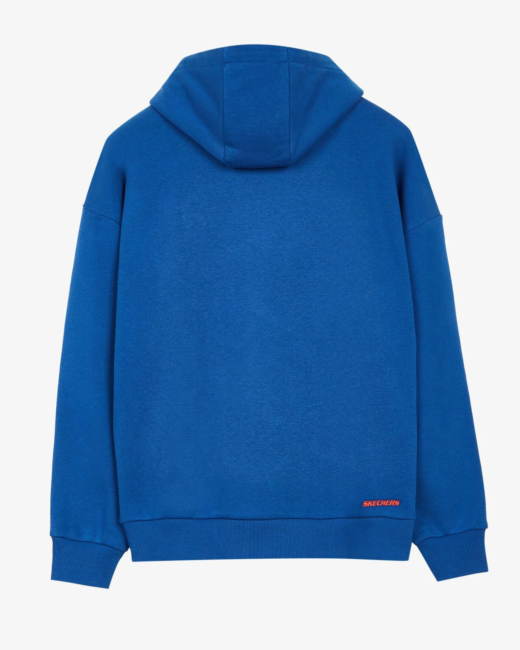 Skechers Mid Weight Fleece M Hoodie Sweatshirt Erkek Mavi Kapşonlu Sweat