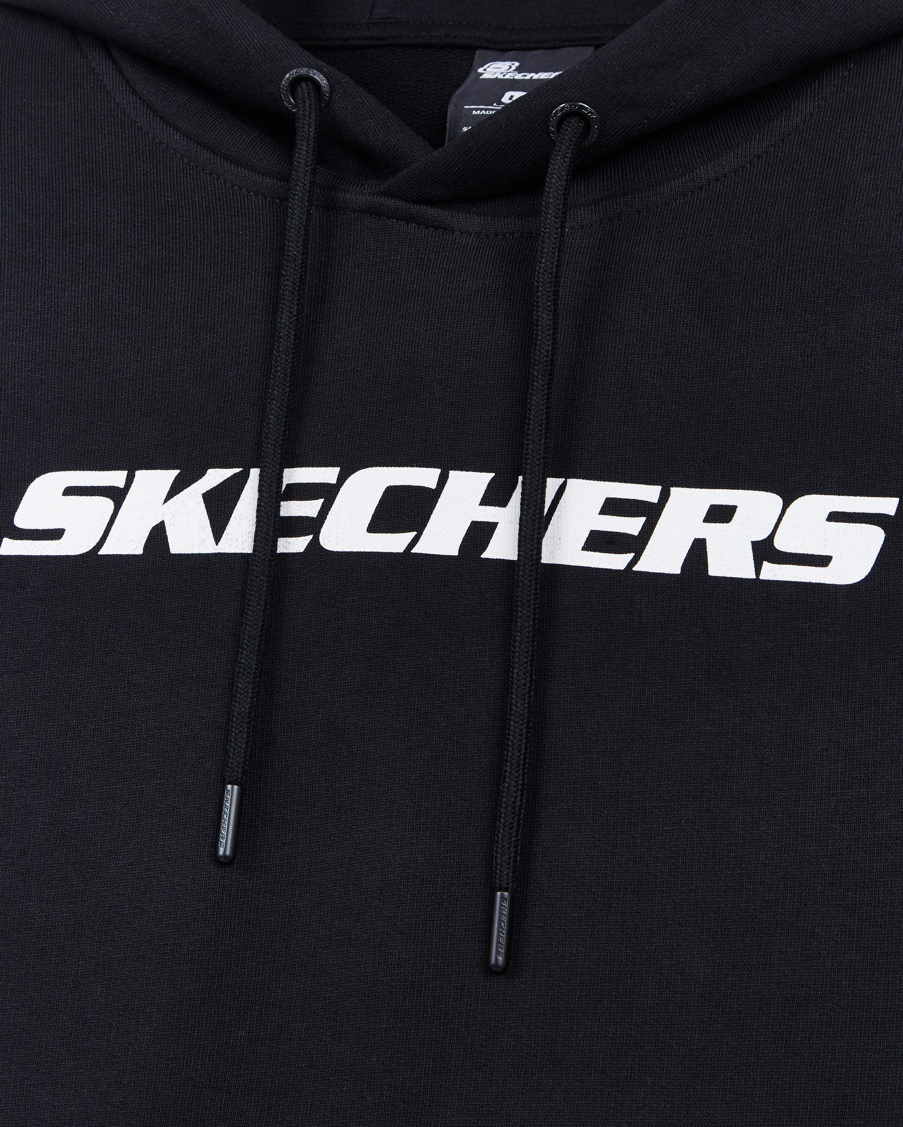 Skechers New Basics M Hoodie Erkek Siyah Kapşonlu Sweat