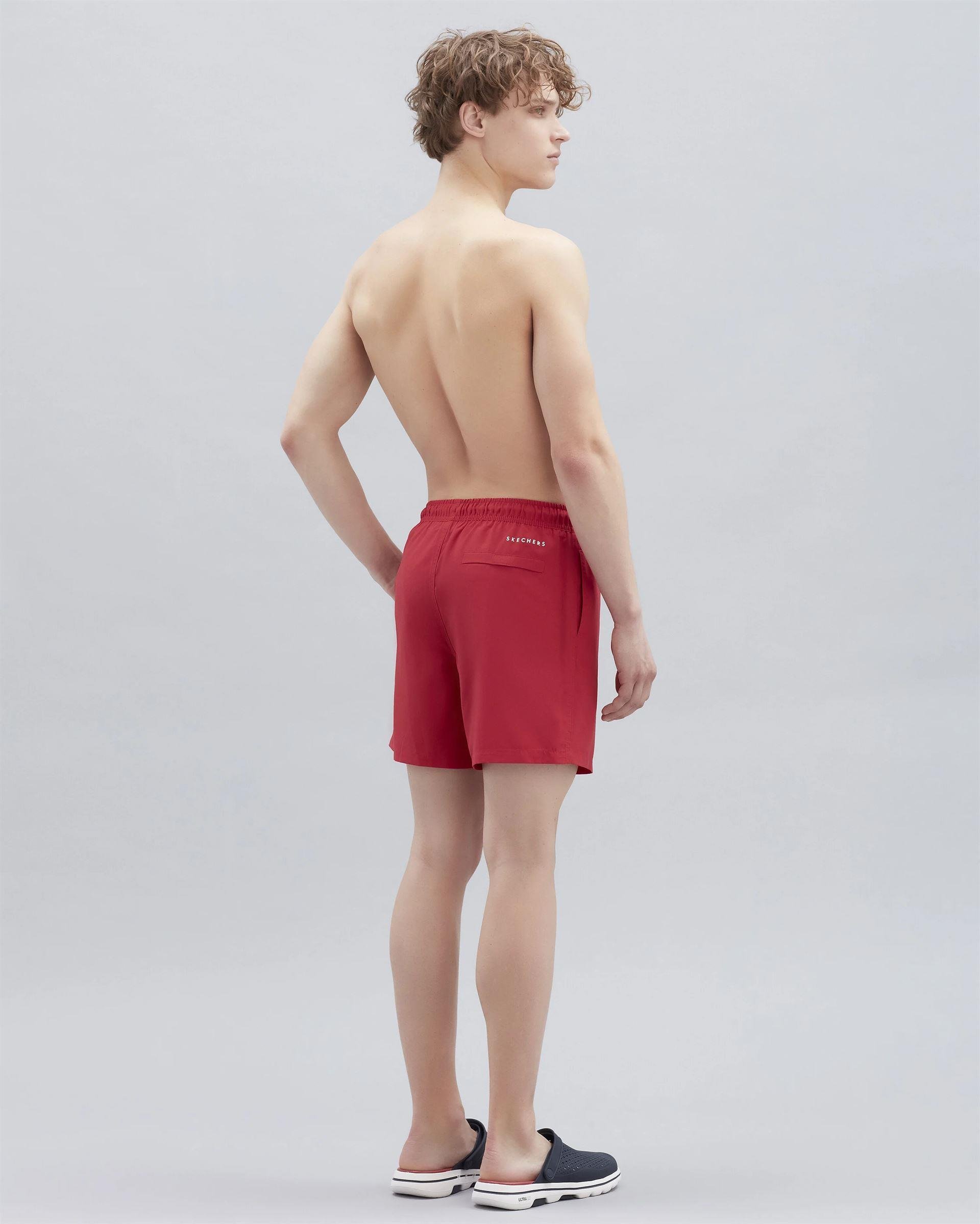 Skechers Swimwear M 5 İnch Swimshort Erkek Kirmizi Deniz Şortu