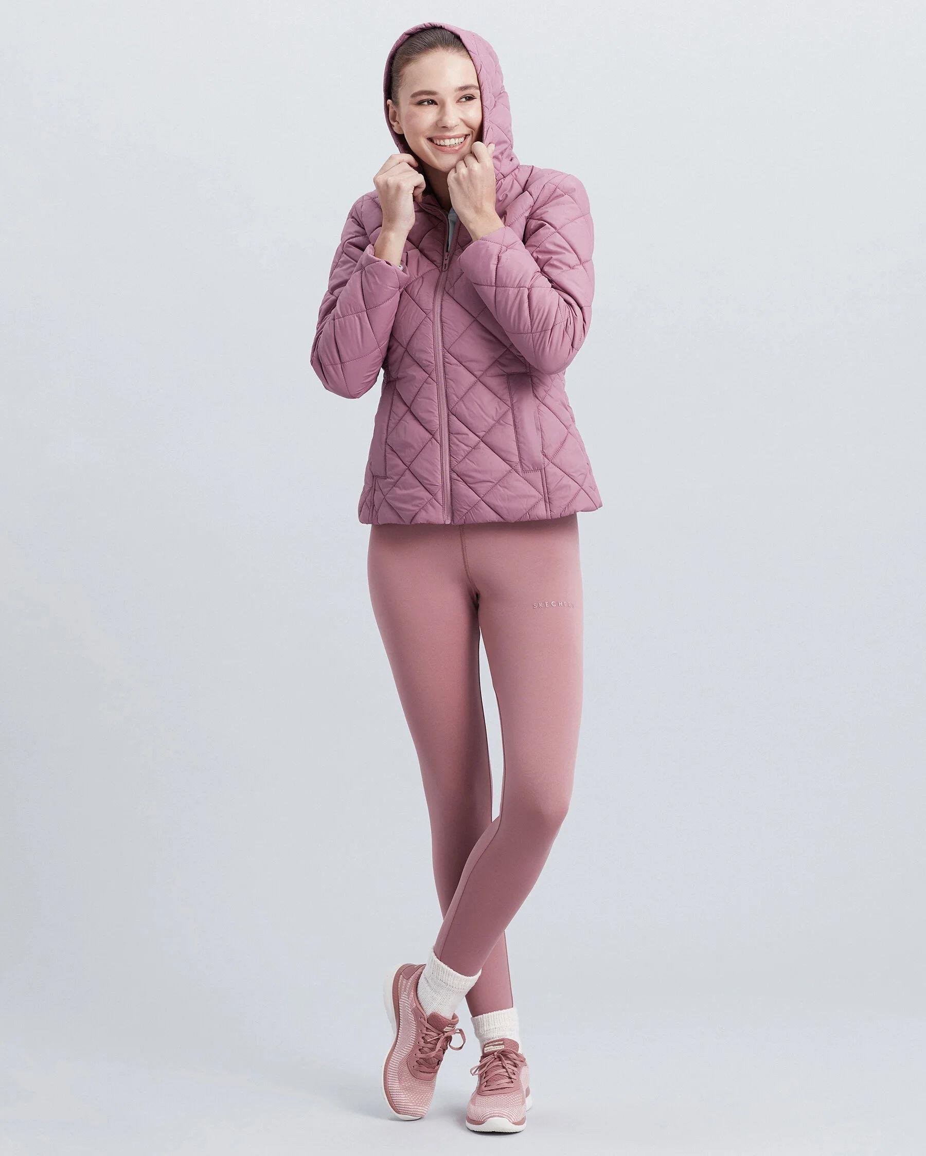 Skechers W Capitone Hooded Jacket Kadın Pembe Mont