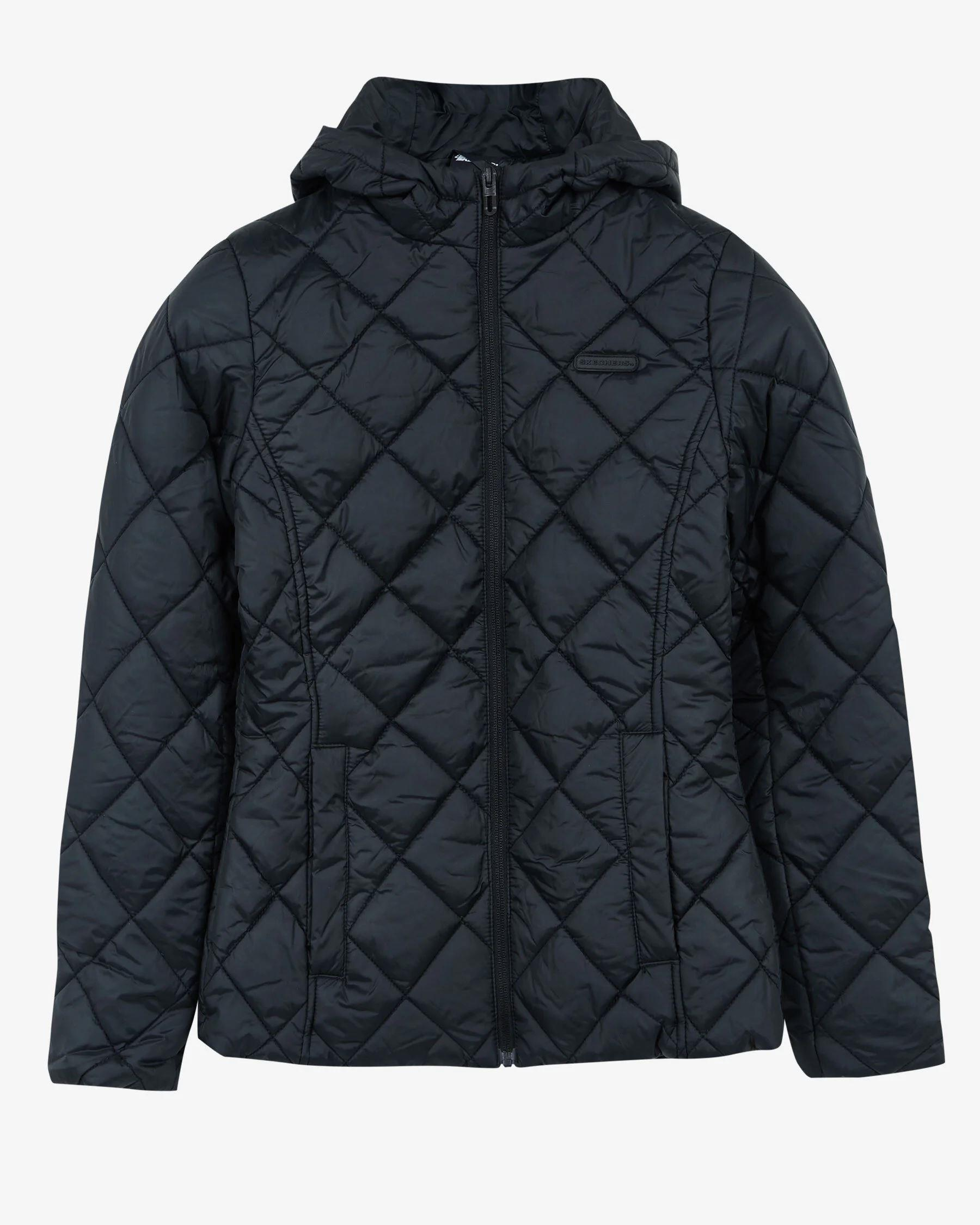 Skechers W Capitone Hooded Jacket Kadın Siyah Mont