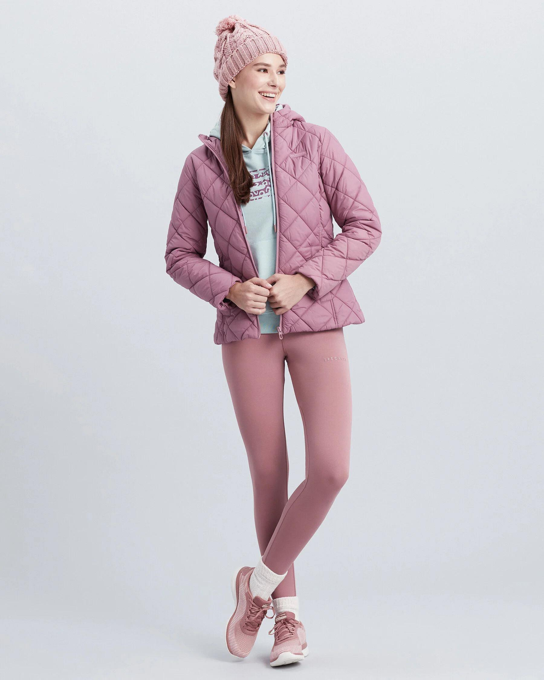 Skechers W Capitone Hooded Jacket Kadın Pembe Mont