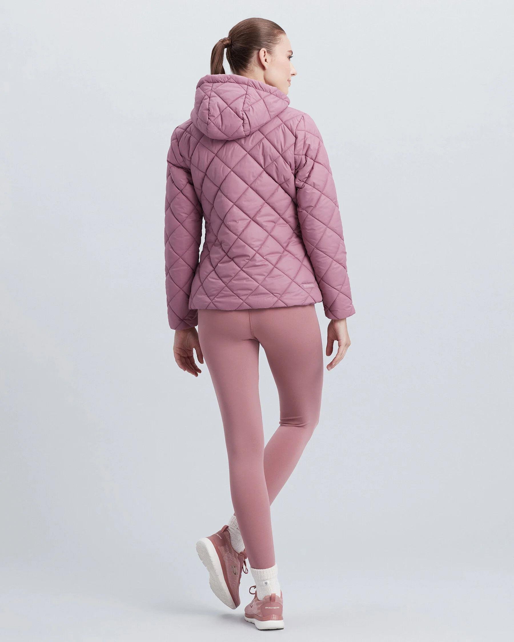 Skechers W Capitone Hooded Jacket Kadın Pembe Mont