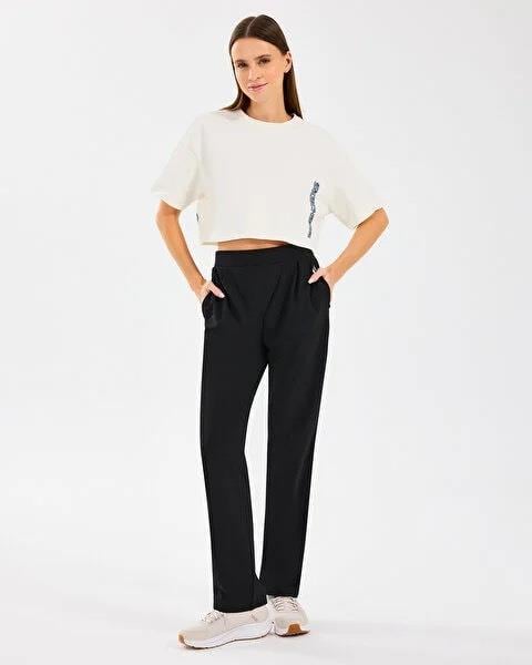 Skechers W Crop Fit Graphic Tee T-Shirt Kadın  Crop Tshirt