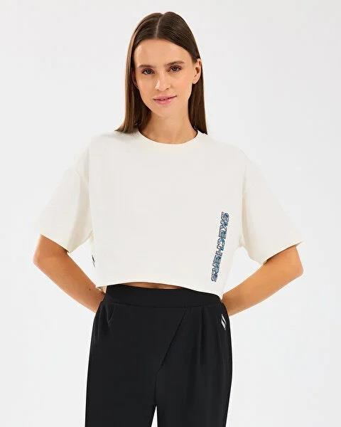 Skechers W Crop Fit Graphic Tee T-Shirt Kadın  Crop Tshirt