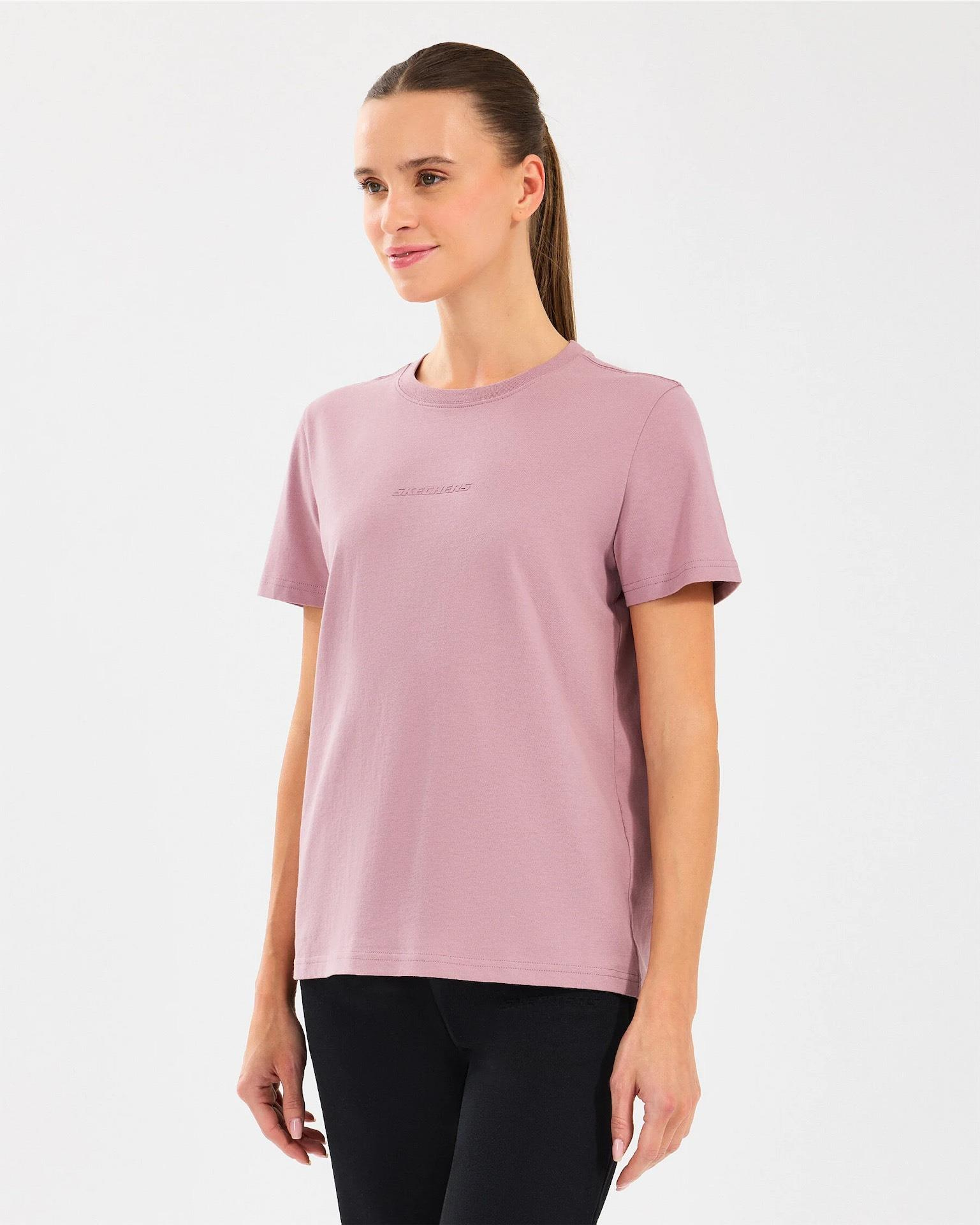 Skechers W Essential Crewneck T-Shirt Kadın  Bisiklet Yaka Tshirt