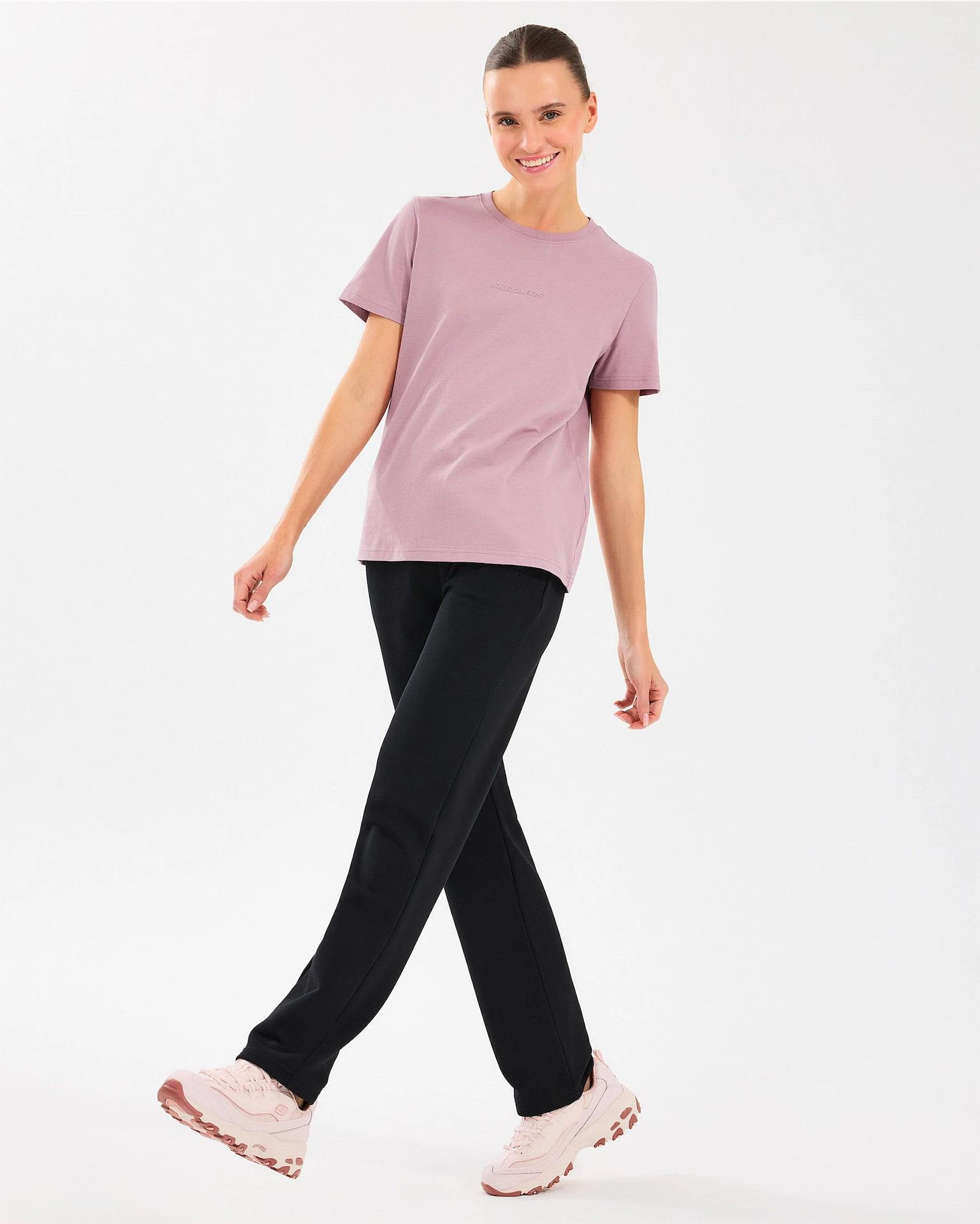 Skechers W Essential Crewneck T-Shirt Kadın  Bisiklet Yaka Tshirt