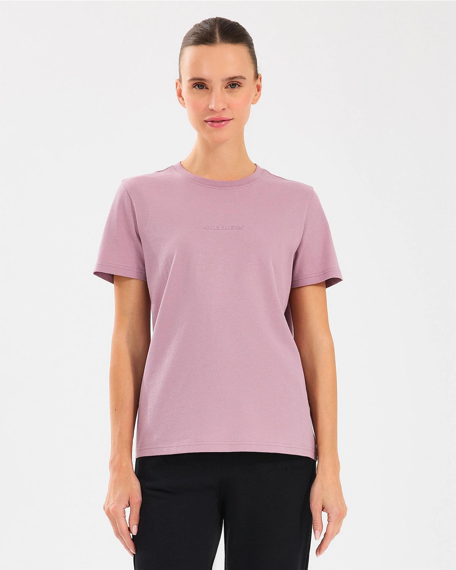 Skechers W Essential Crewneck T-Shirt Kadın  Bisiklet Yaka Tshirt